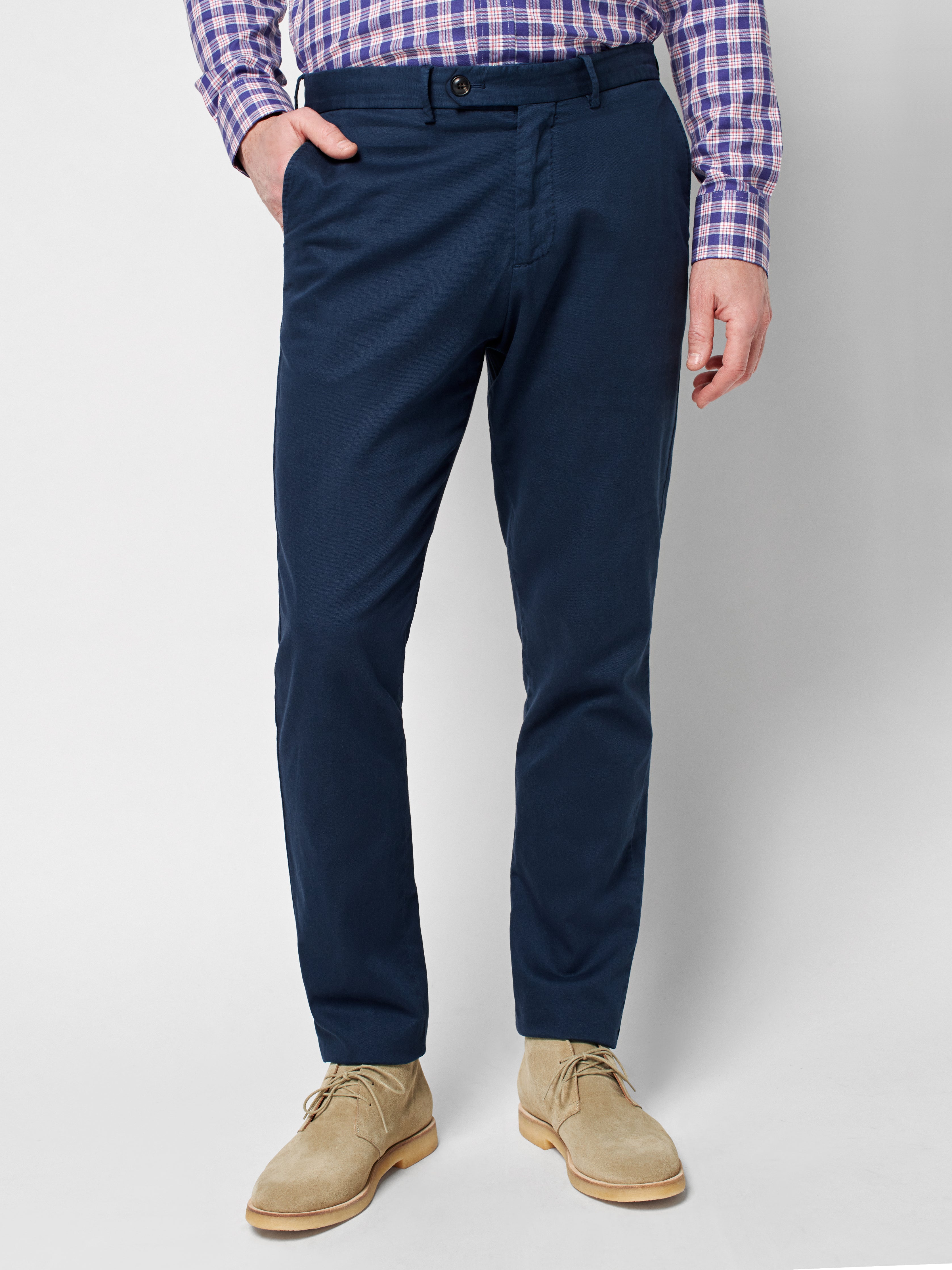 Reserve Cotton Linen Trouser - Navy