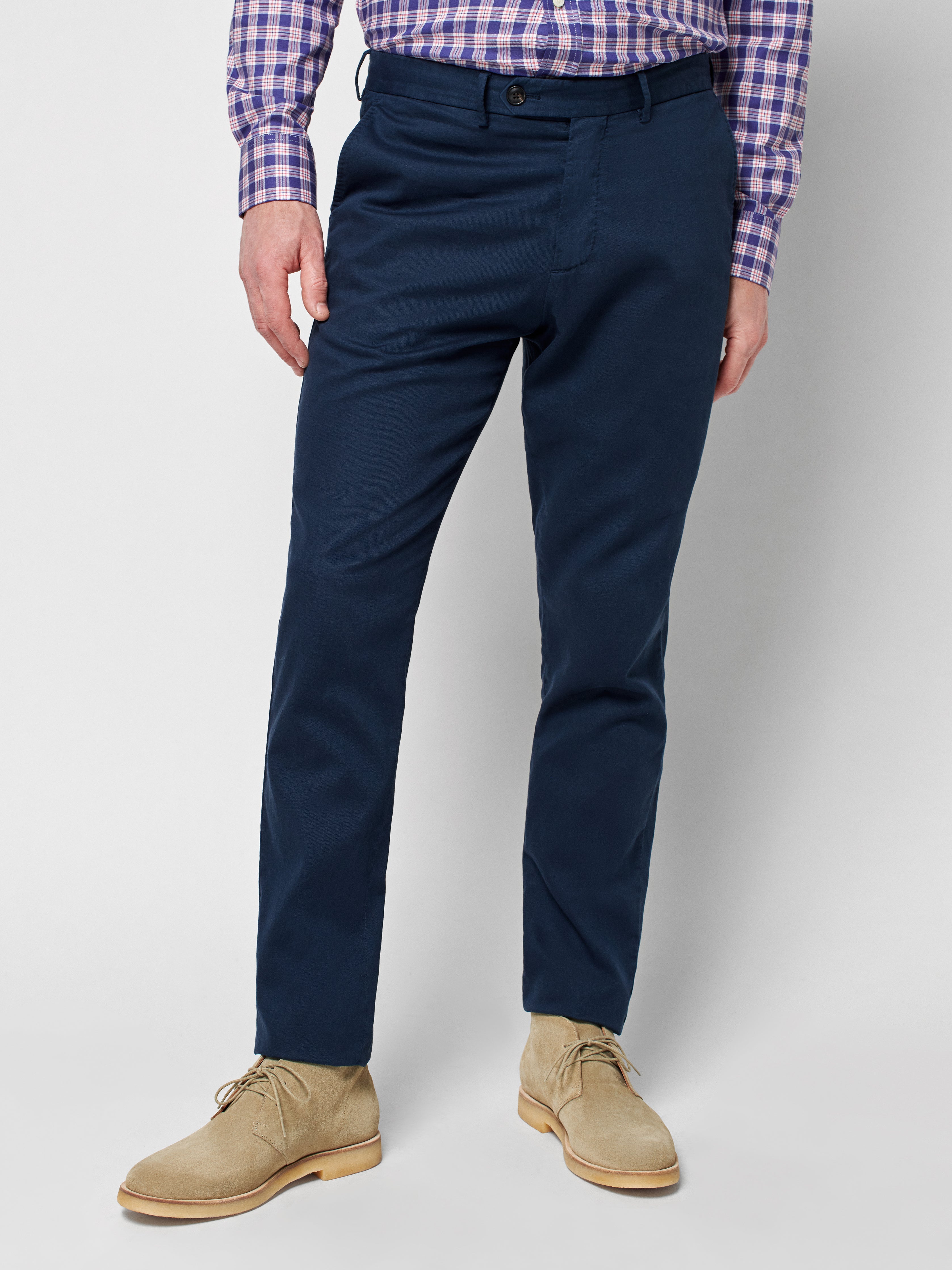 Reserve Cotton Linen Trouser - Navy