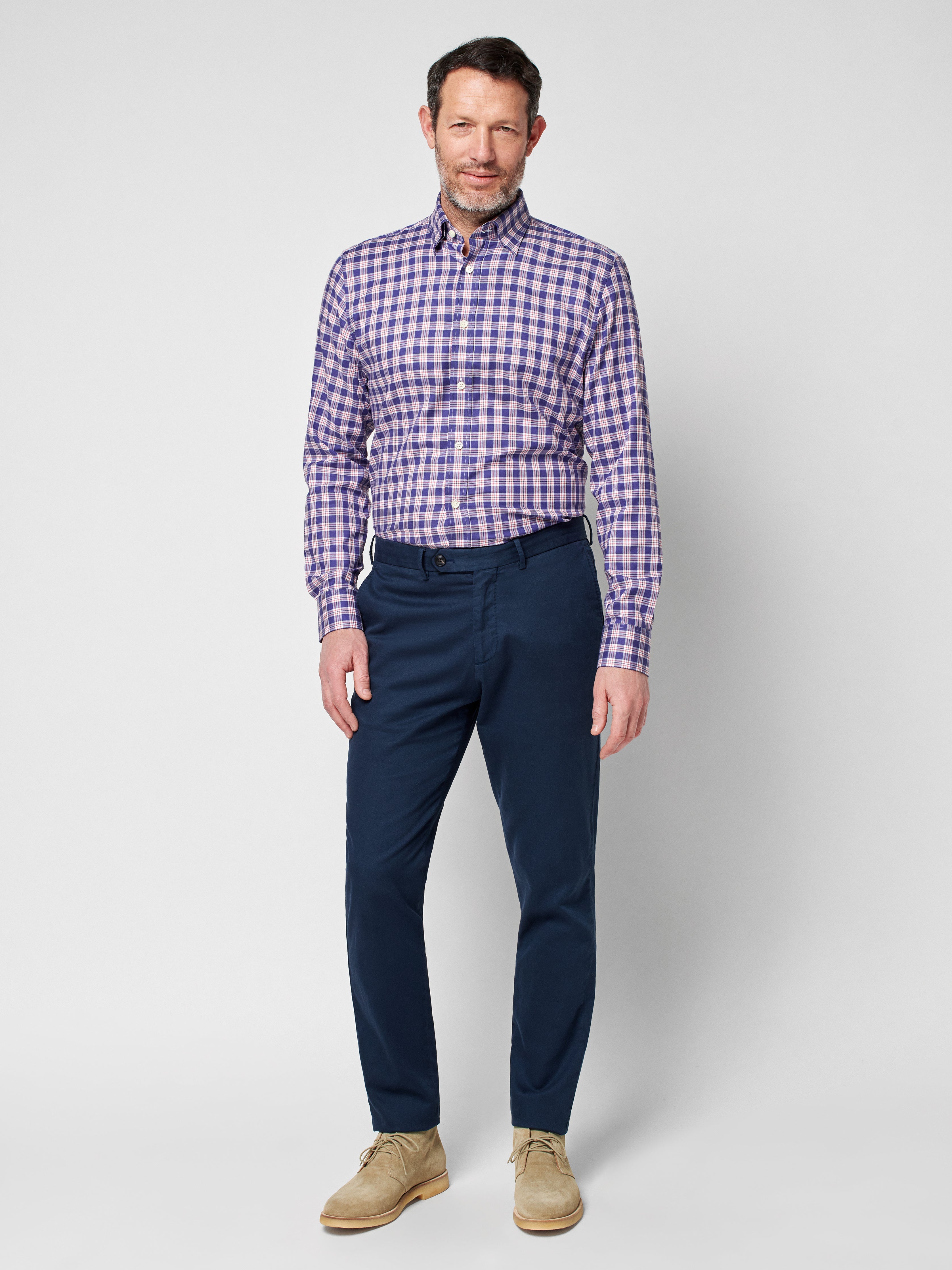 Reserve Cotton Linen Trouser - Navy