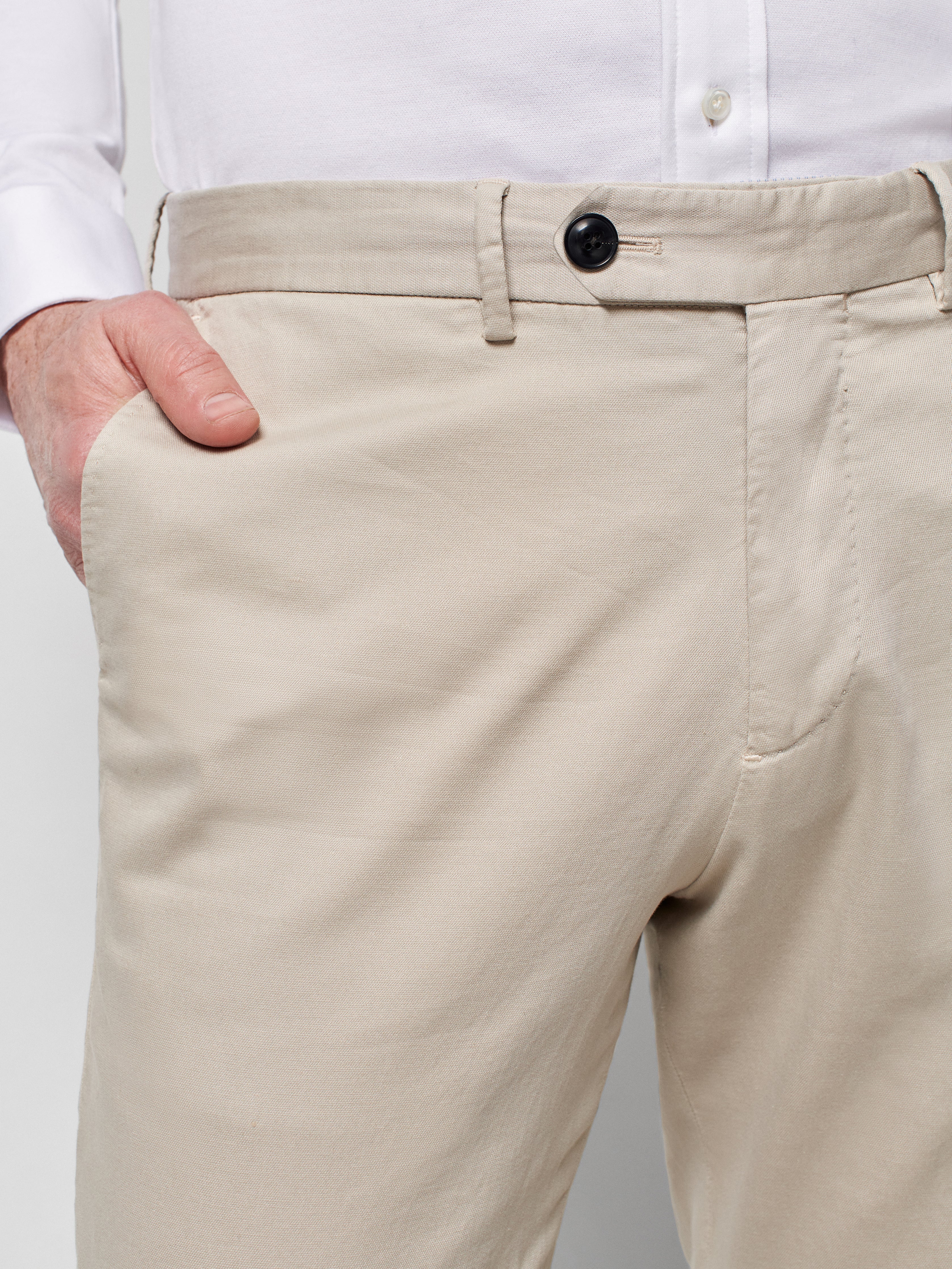 Reserve Cotton Linen Trouser - Stone