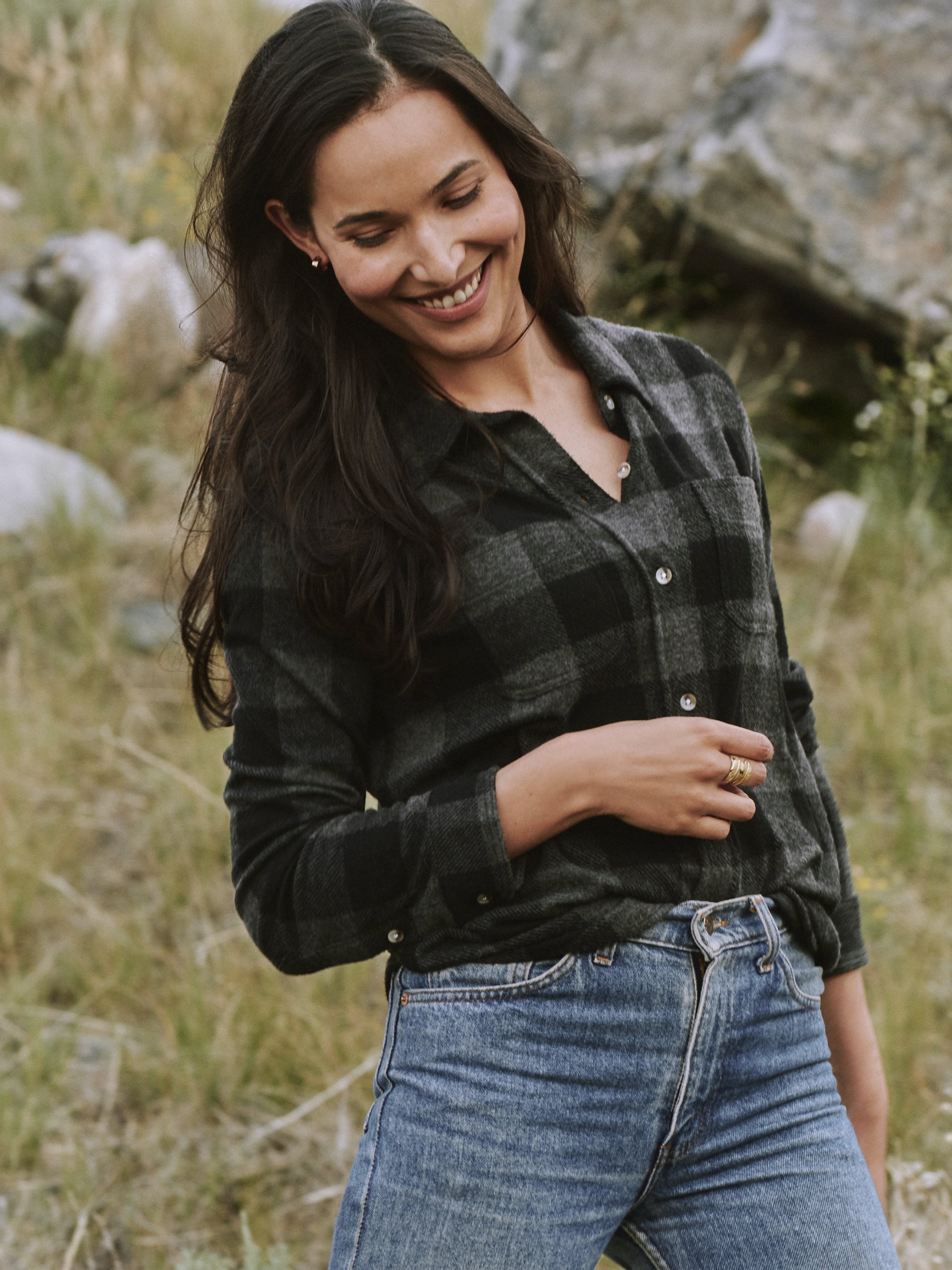 Legend™ Sweater Shirt - Charcoal Black Buffalo