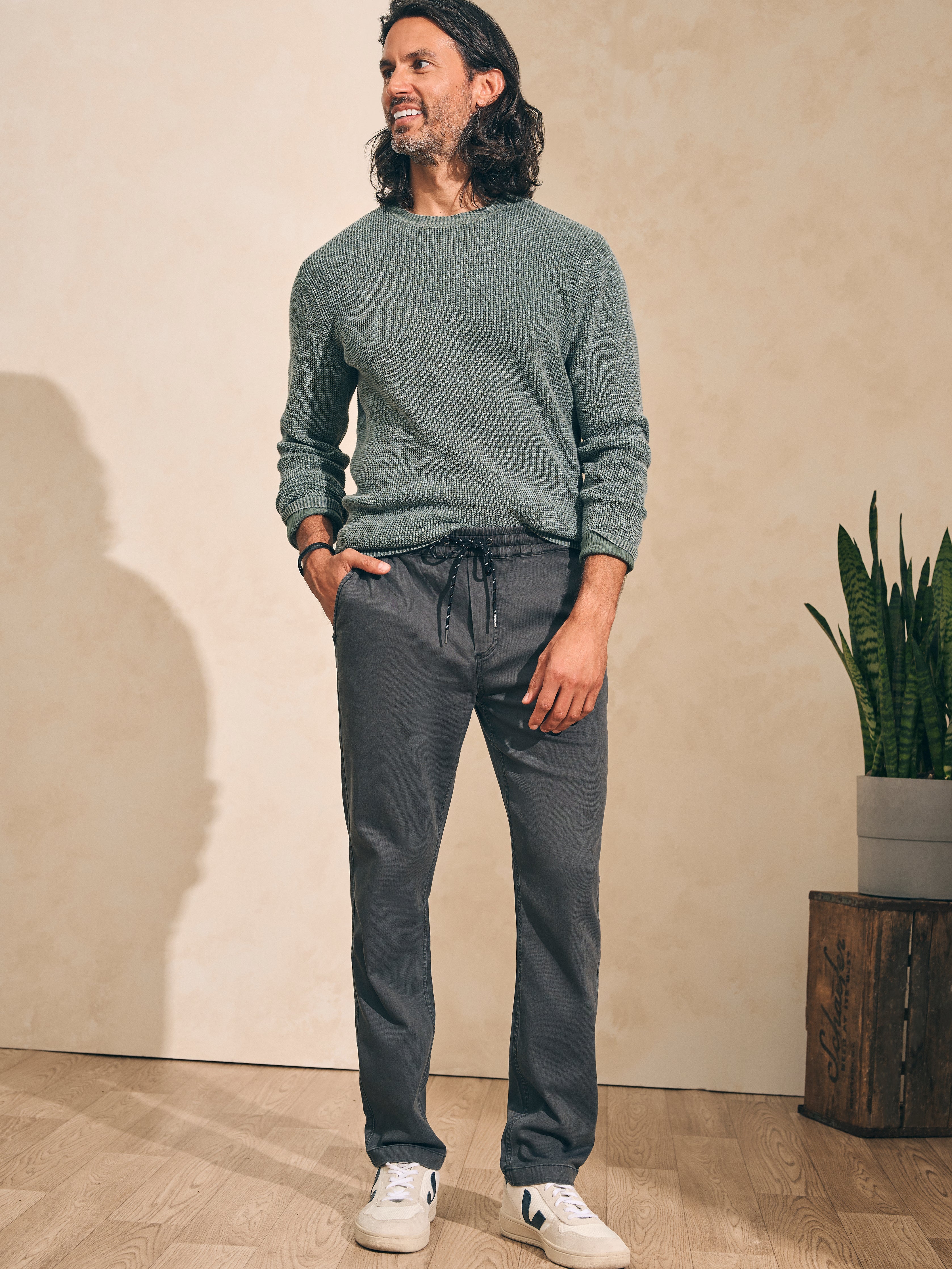 Essential Drawstring Pant - Washed Black