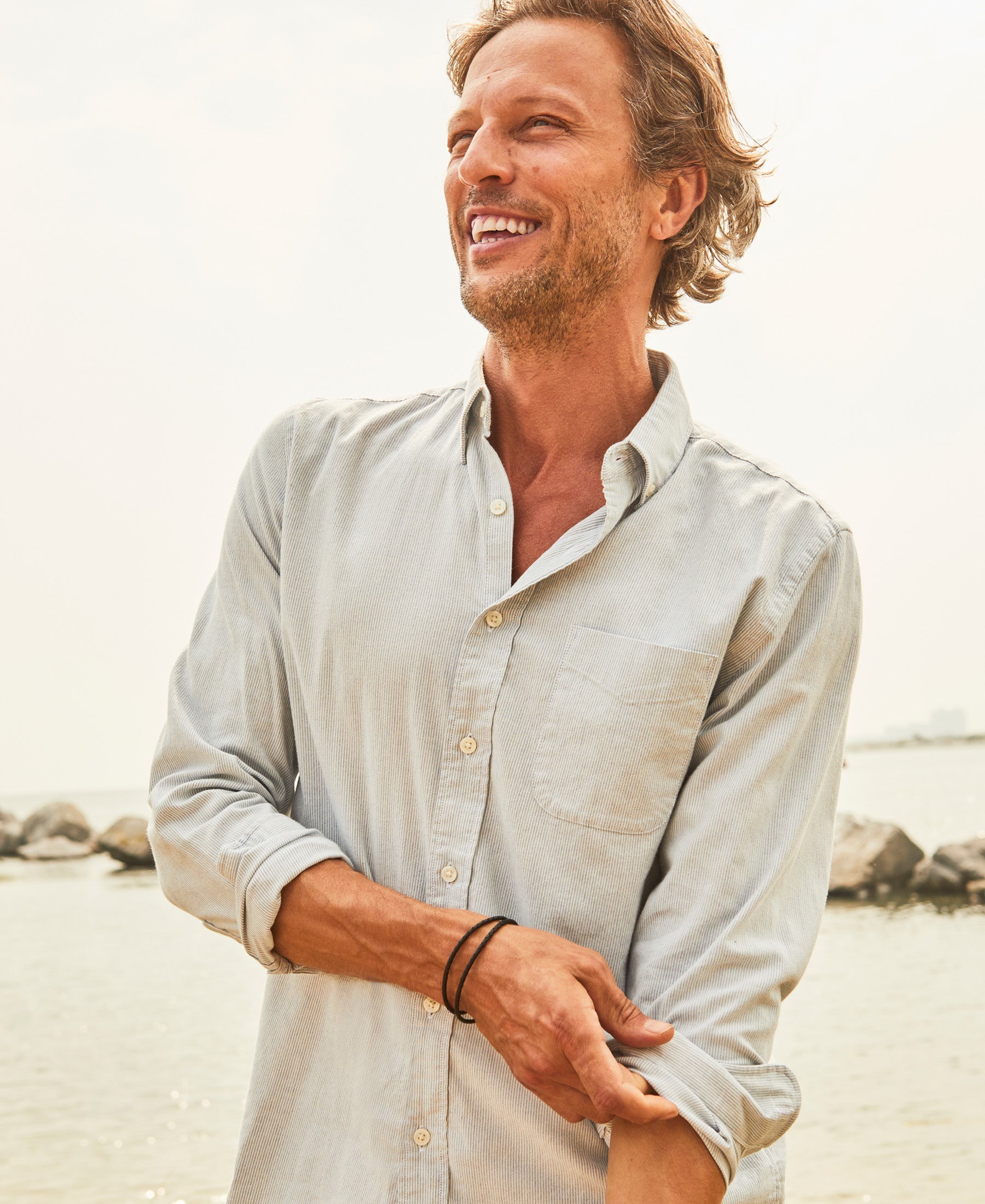 Stretch Oxford Shirt - Classic Stripe