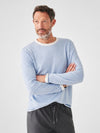 Cloud Reversible Crew - Ivory Heather Light Blue Heather