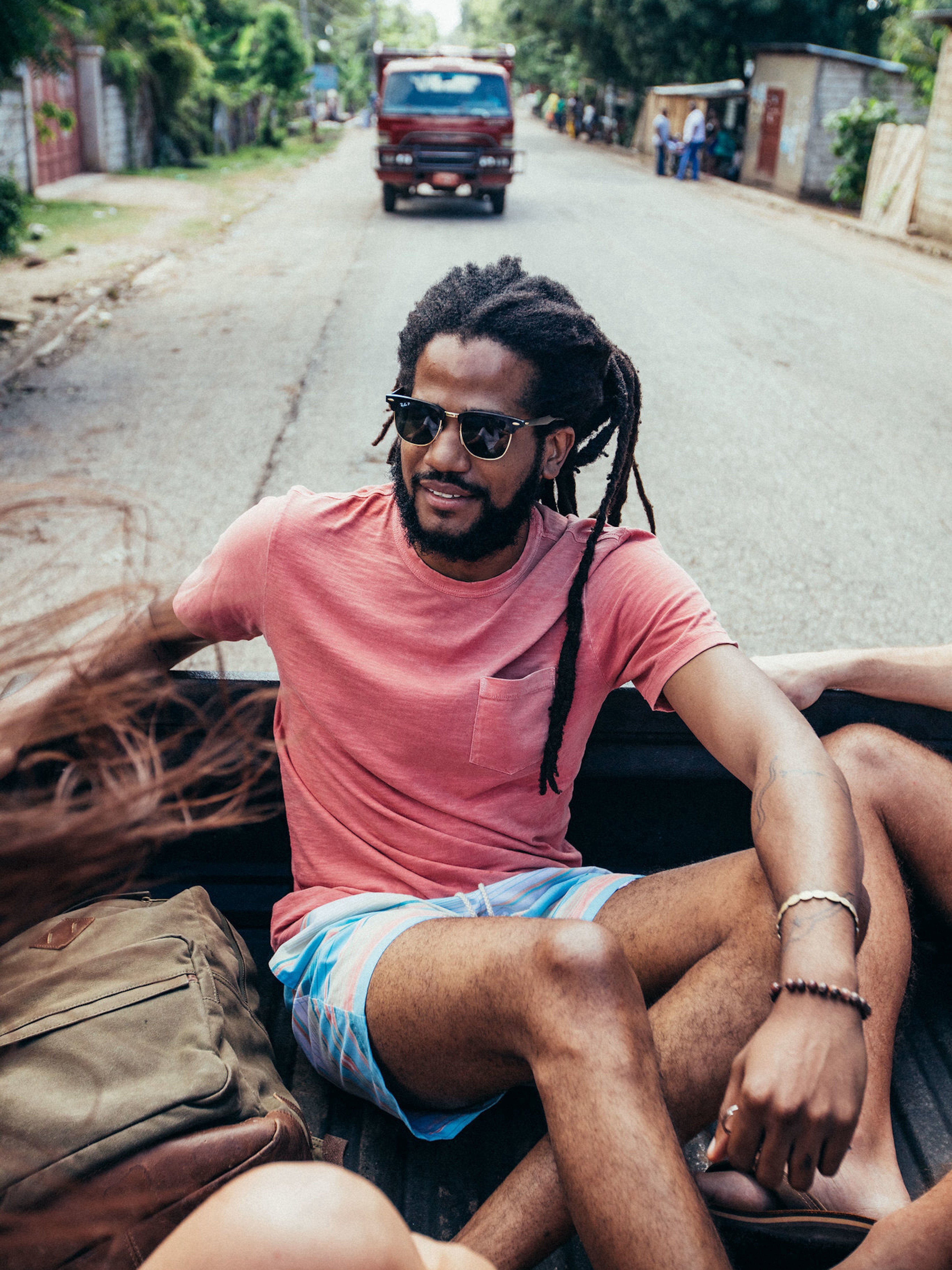 Sunwashed Pocket Tee - Faded Flag