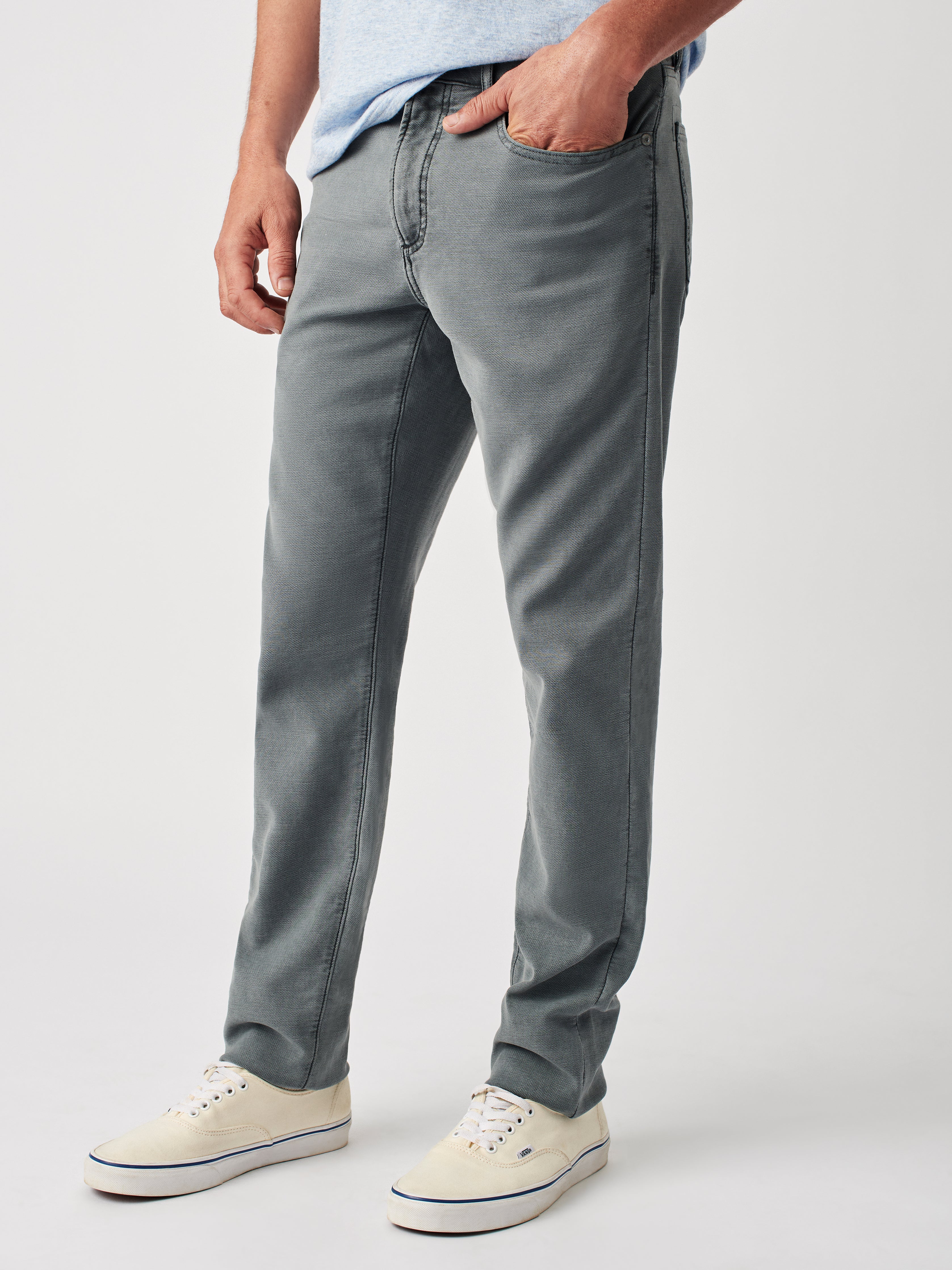 Stretch Terry 5-Pocket (30" Inseam) - Slate