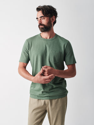 Sunwashed Pocket Tee - Vail Green