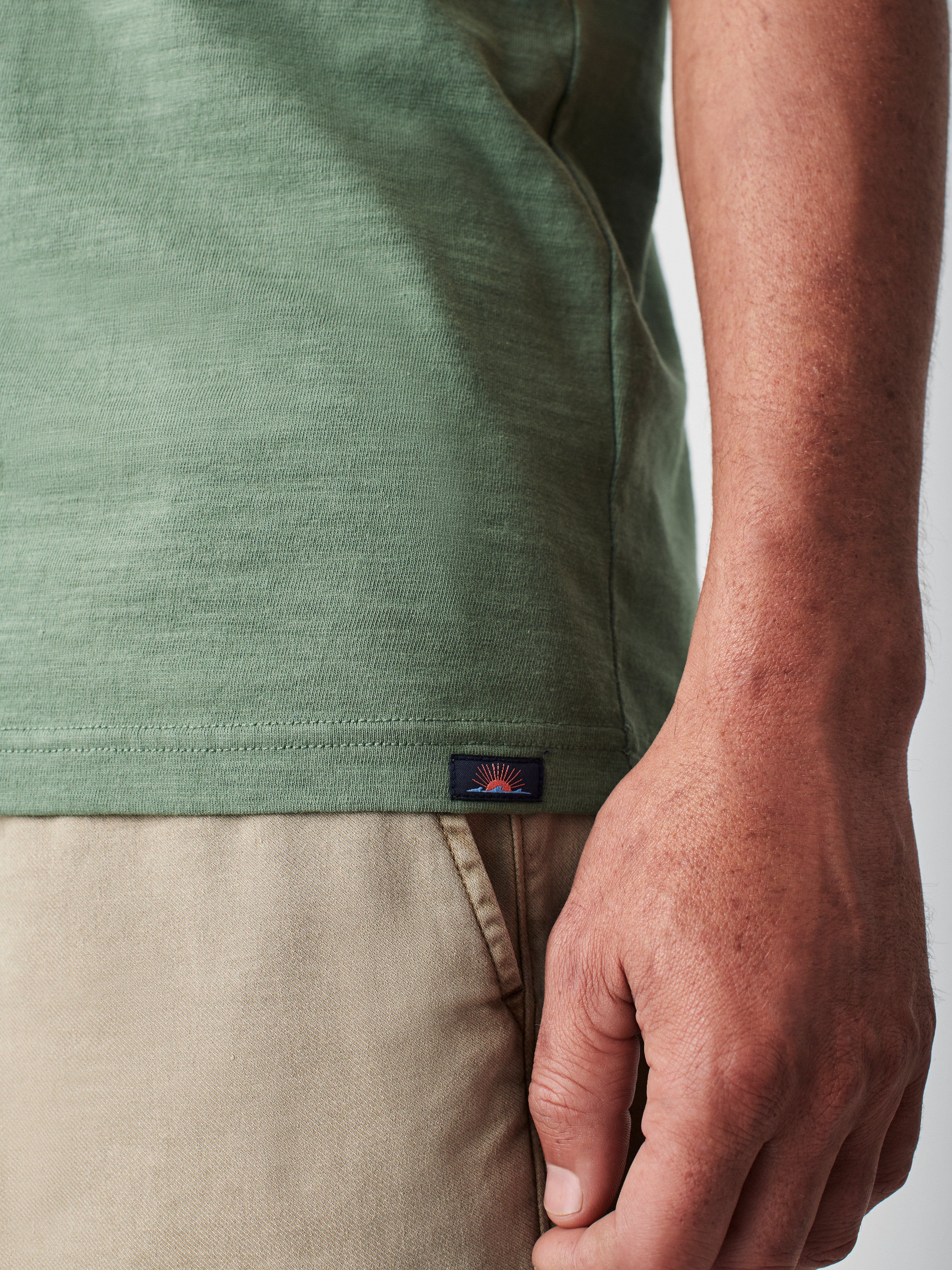 Sunwashed Pocket Tee - Vail Green