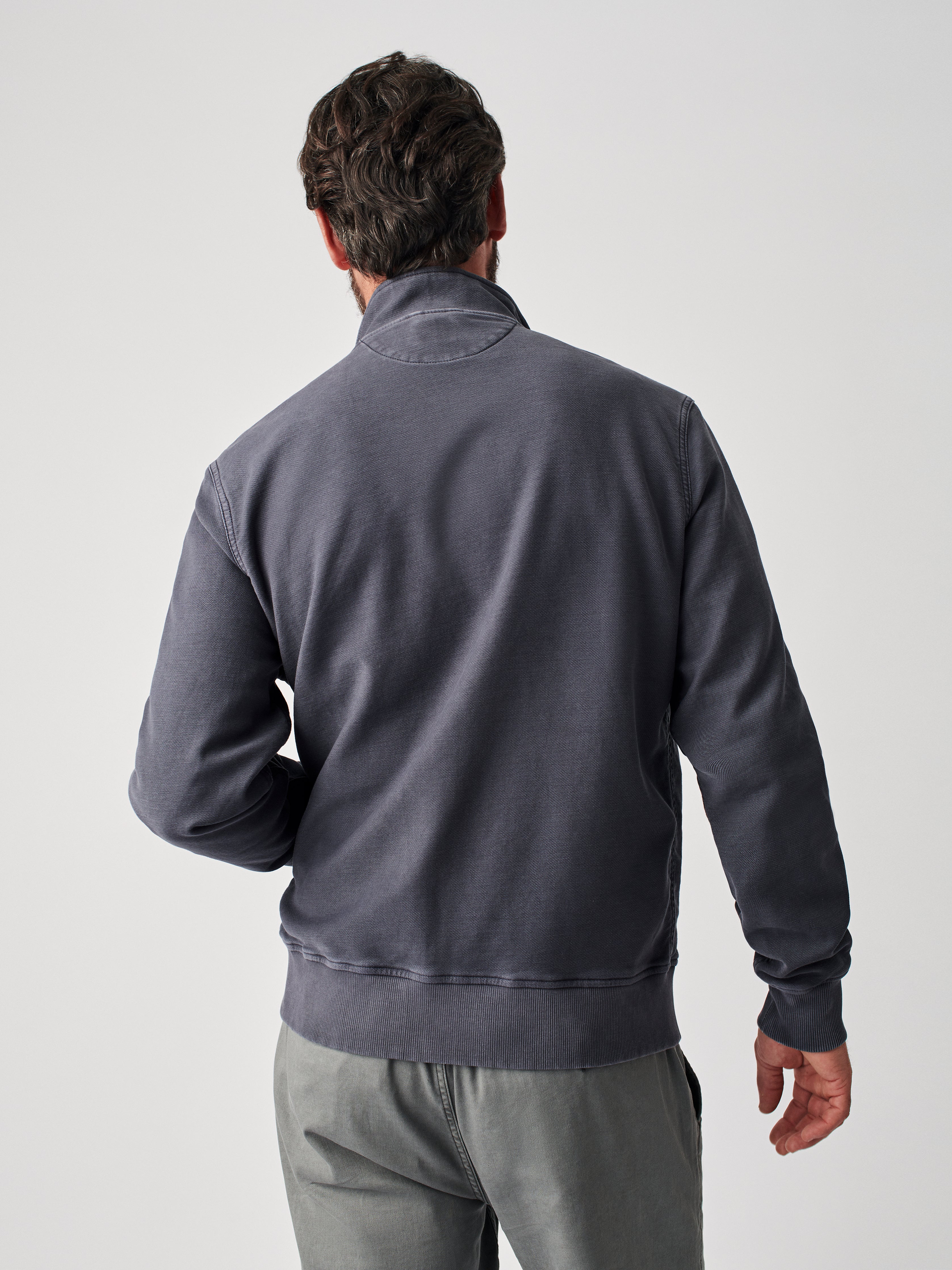 Stretch Terry Tanker Jacket - Navy