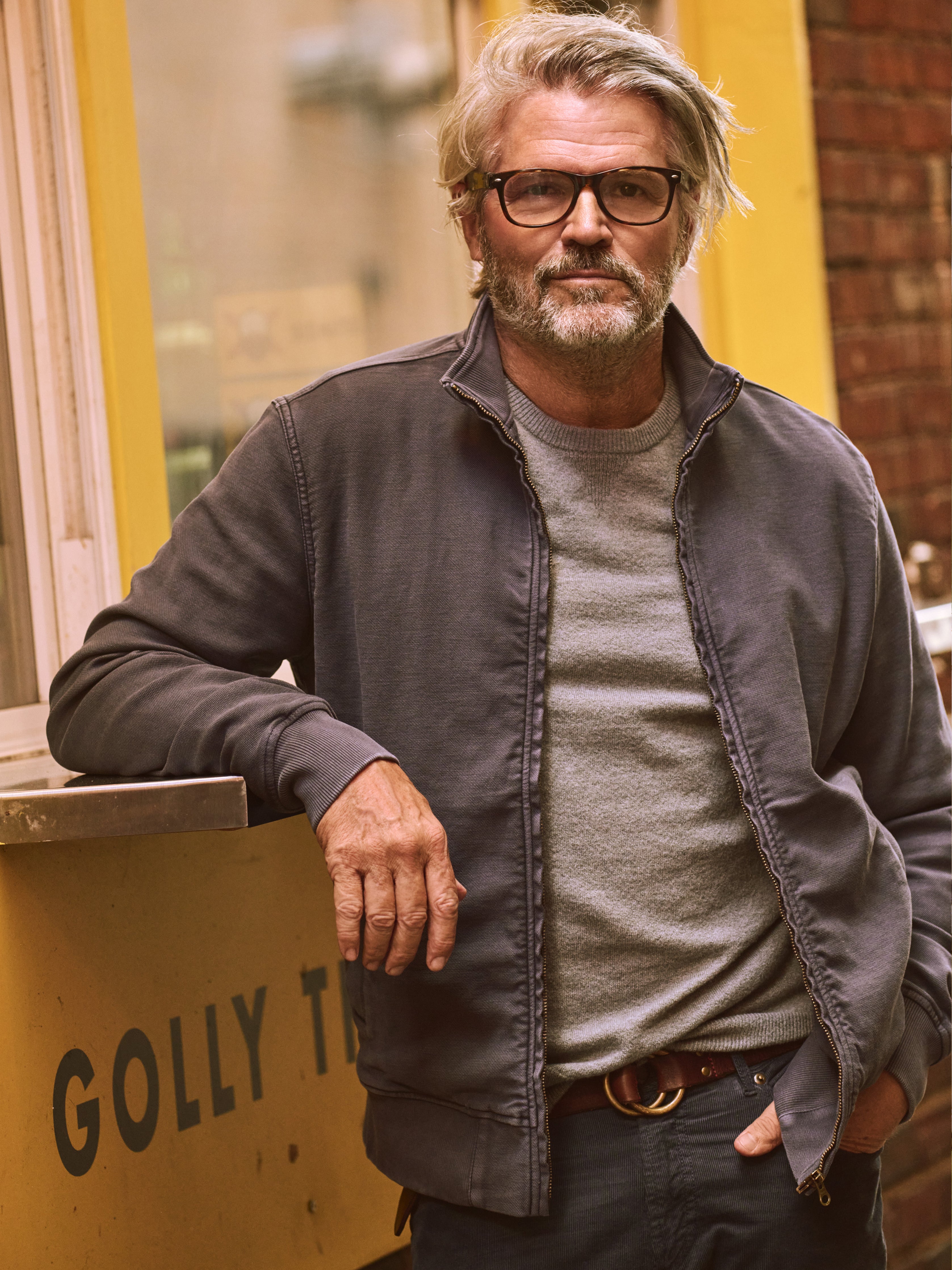 Stretch Terry Tanker Jacket - Navy