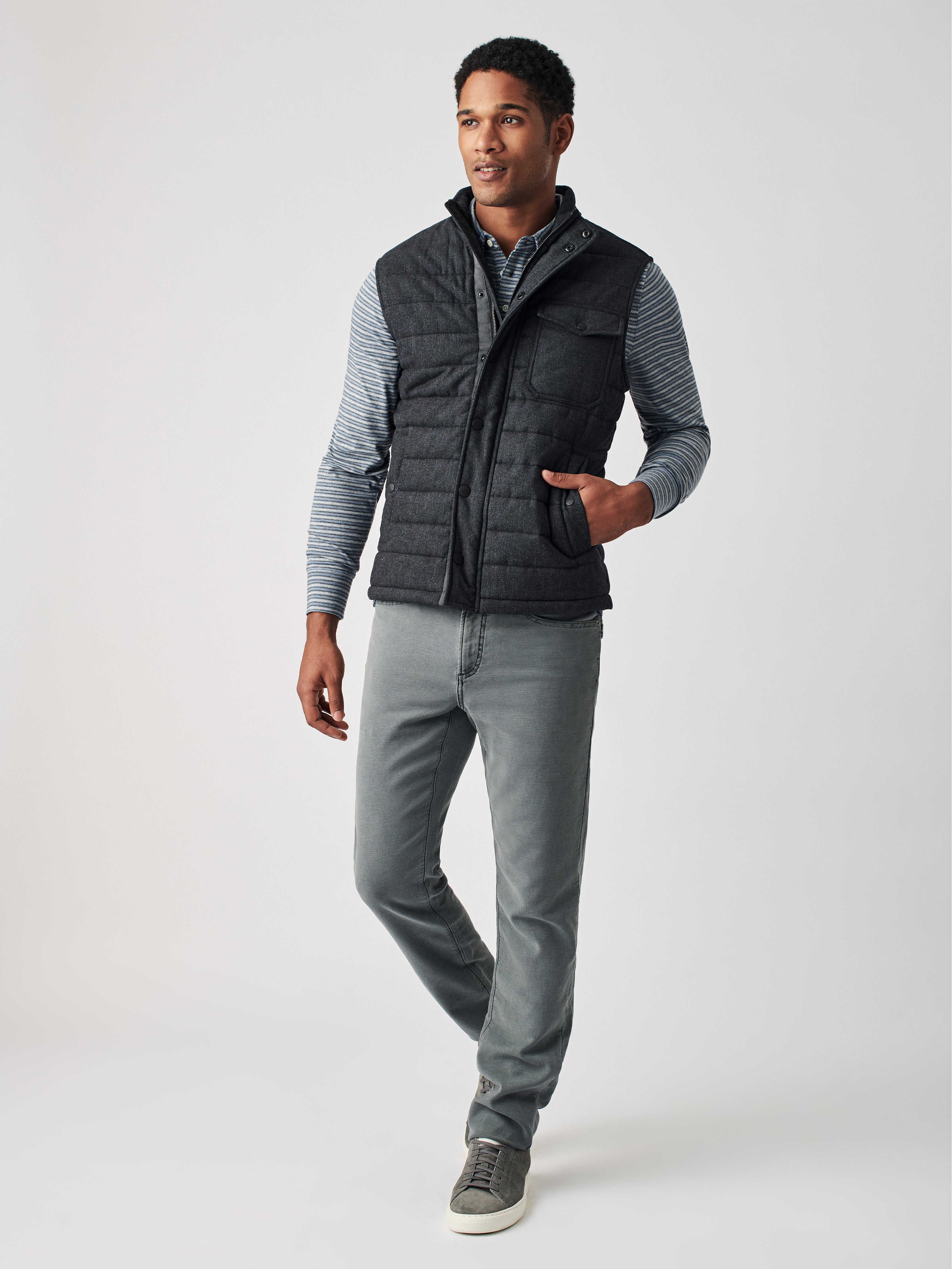 Teton Valley Vest - Grey Black Heather