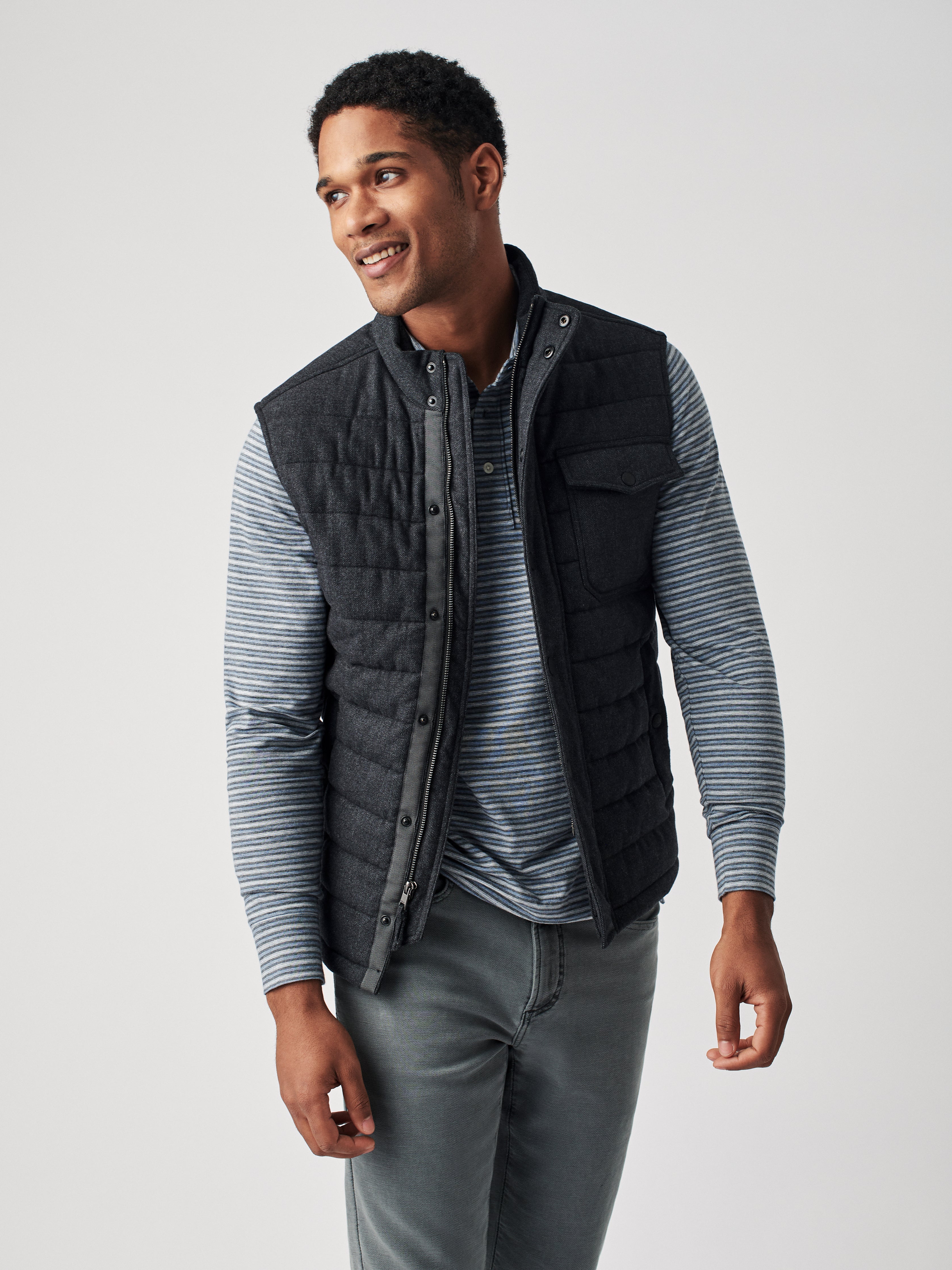 Teton Valley Vest - Grey Black Heather