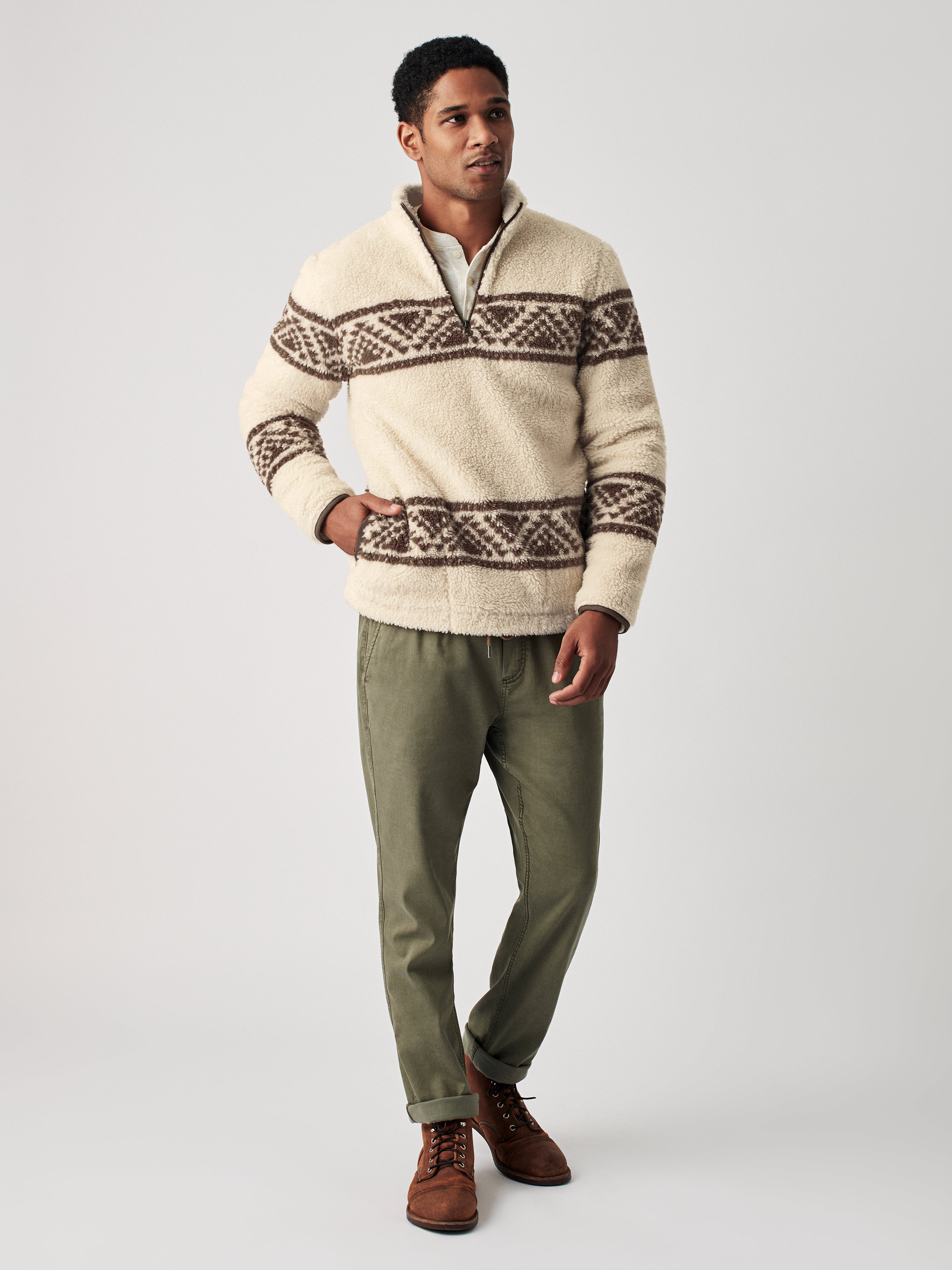 B.YELLOWTAIL X High Pile Fleece Pullover - Cedar Ridge