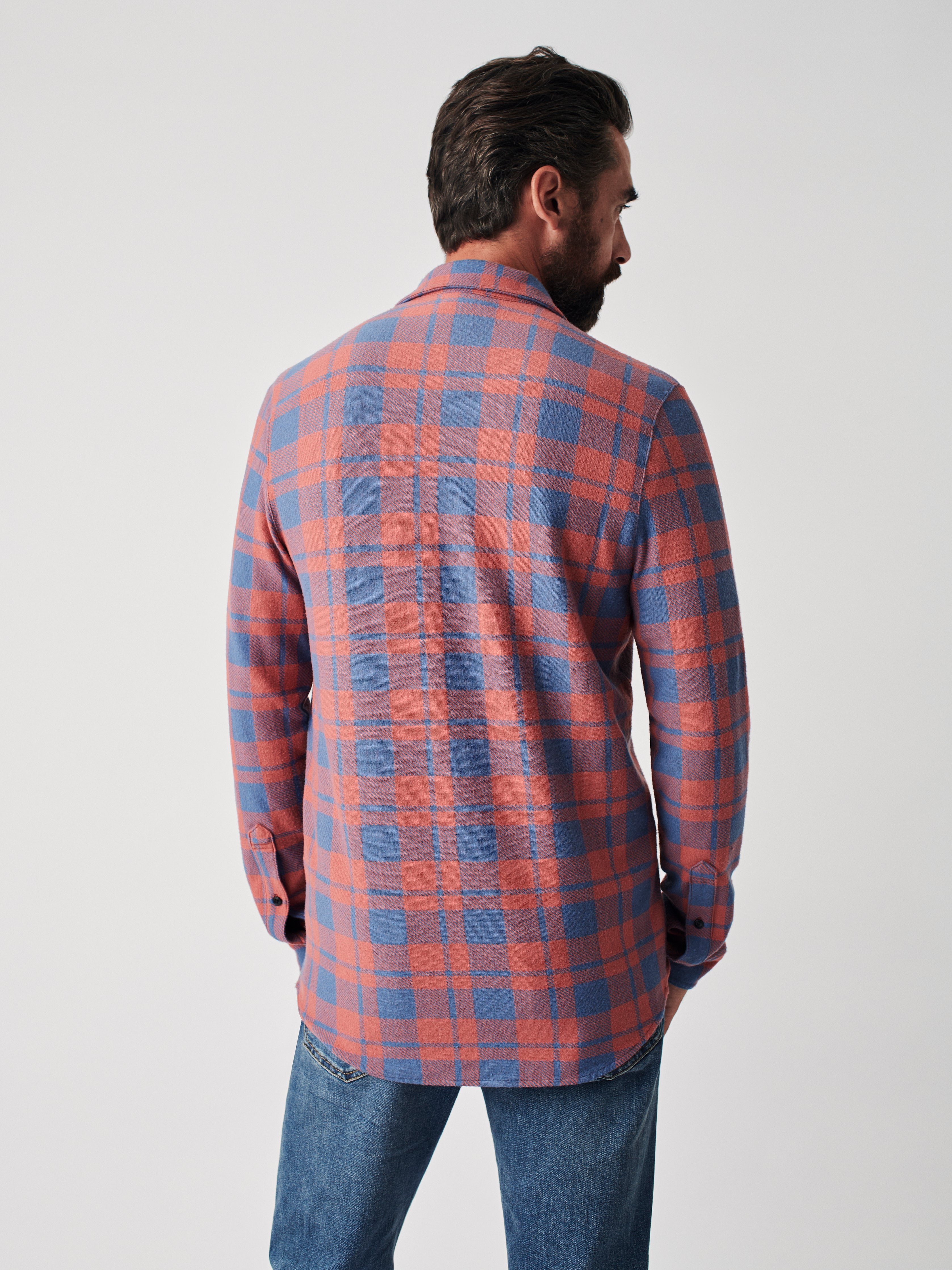 Legend™ Sweater Shirt - Rose Blue Check