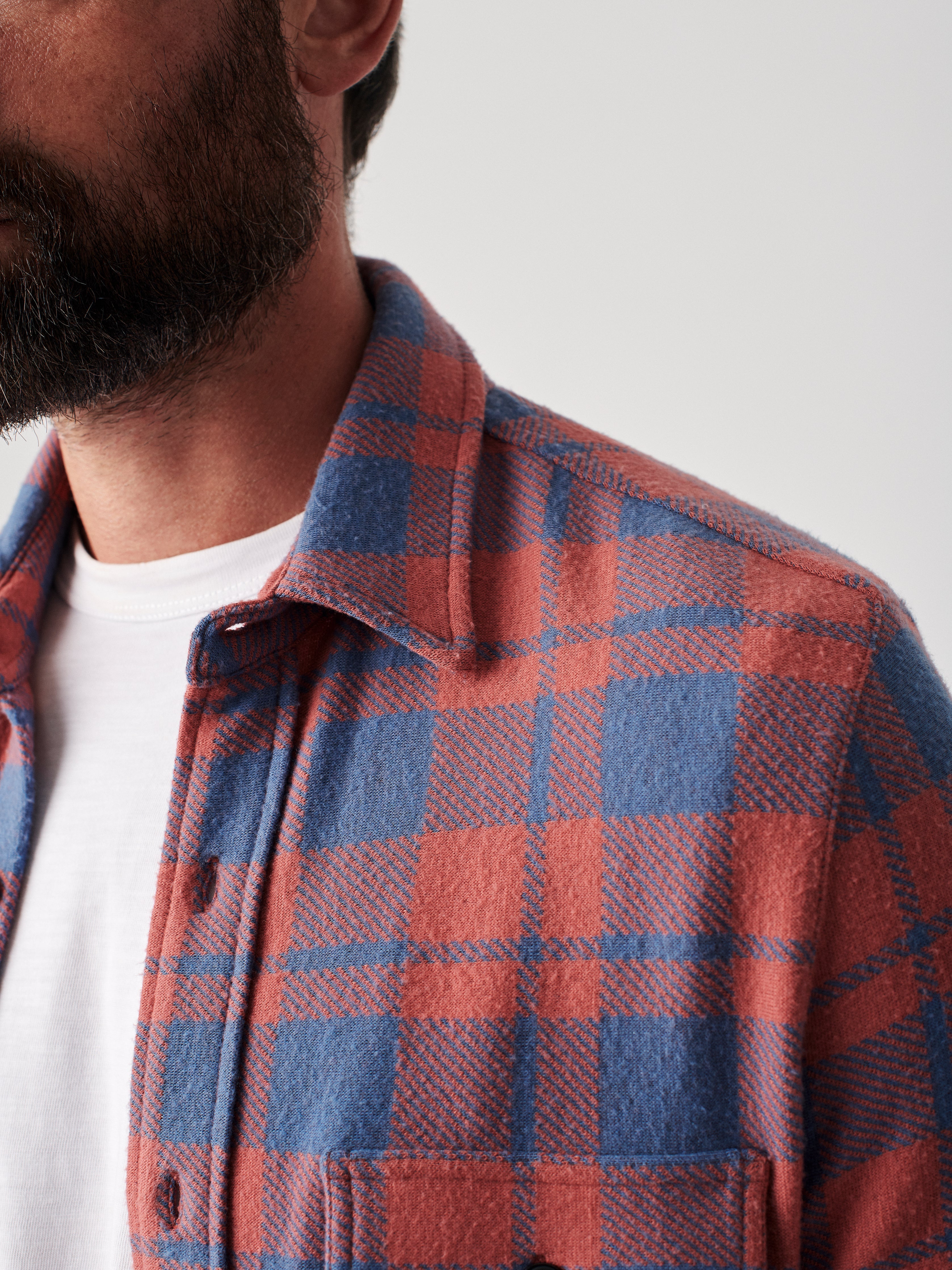 Legend™ Sweater Shirt - Rose Blue Check