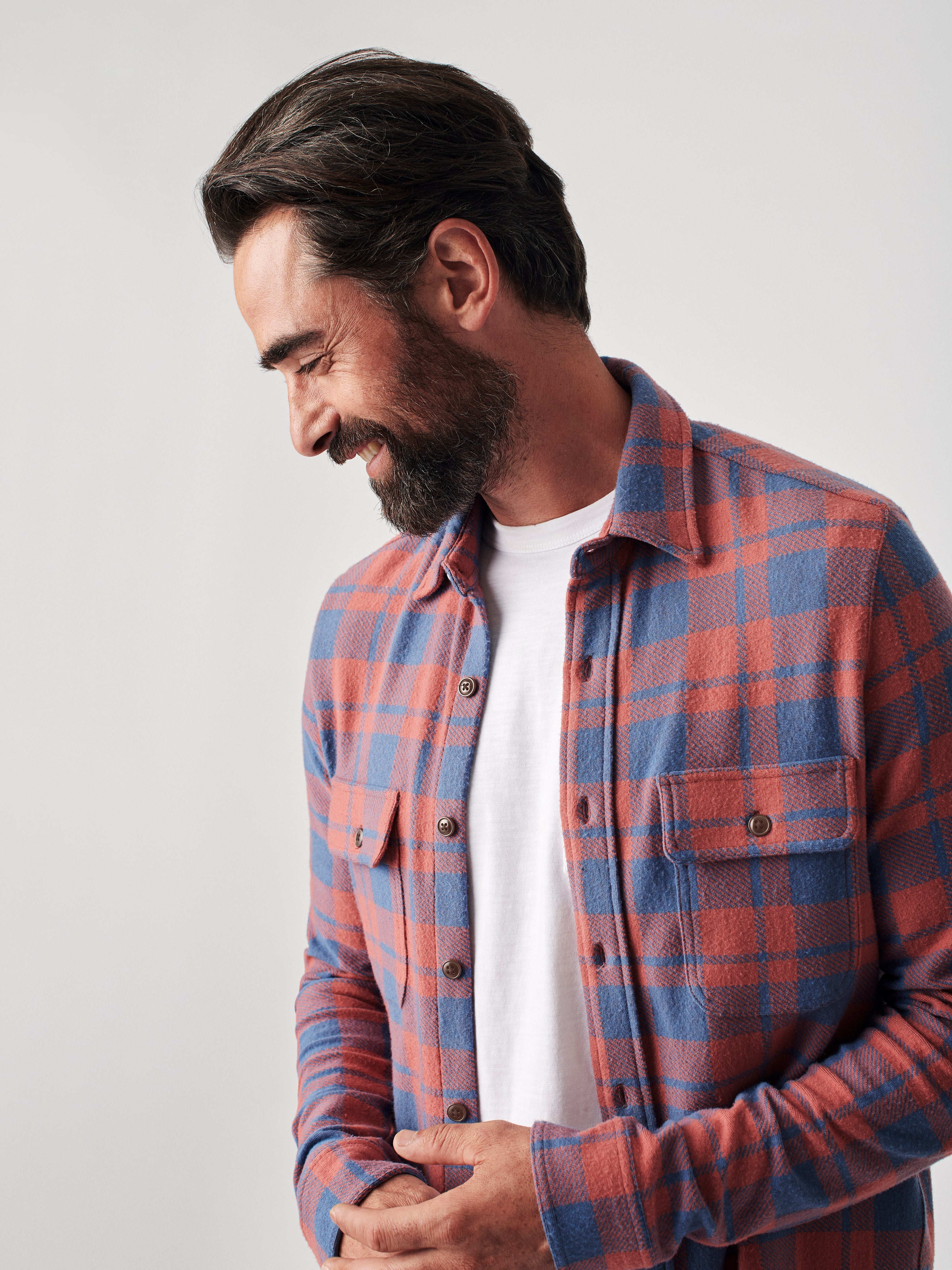 Legend™ Sweater Shirt - Rose Blue Check