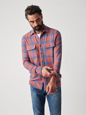 Legend™ Sweater Shirt - Rose Blue Check