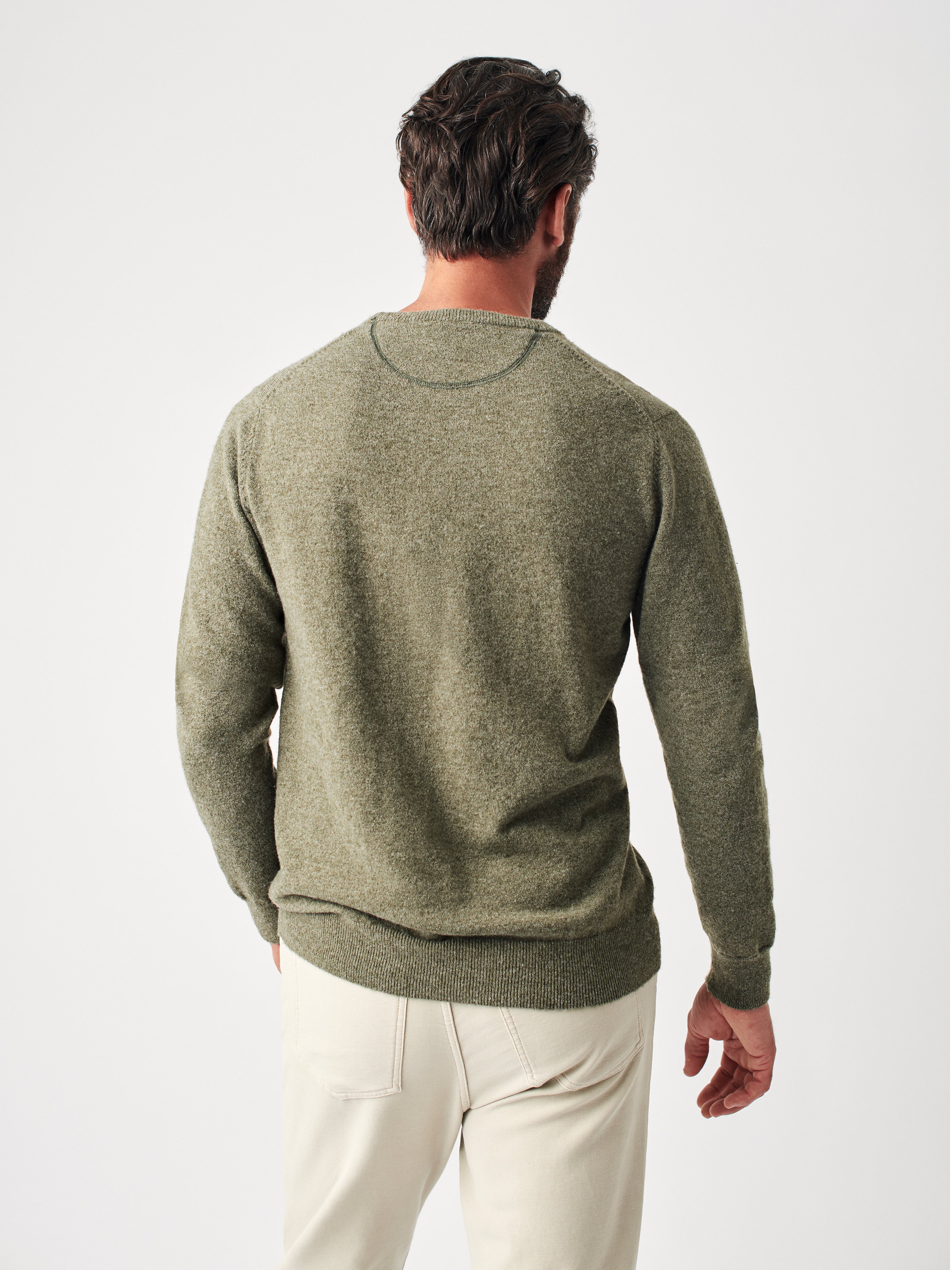 Mountain Crew Sweater - Olive Heather