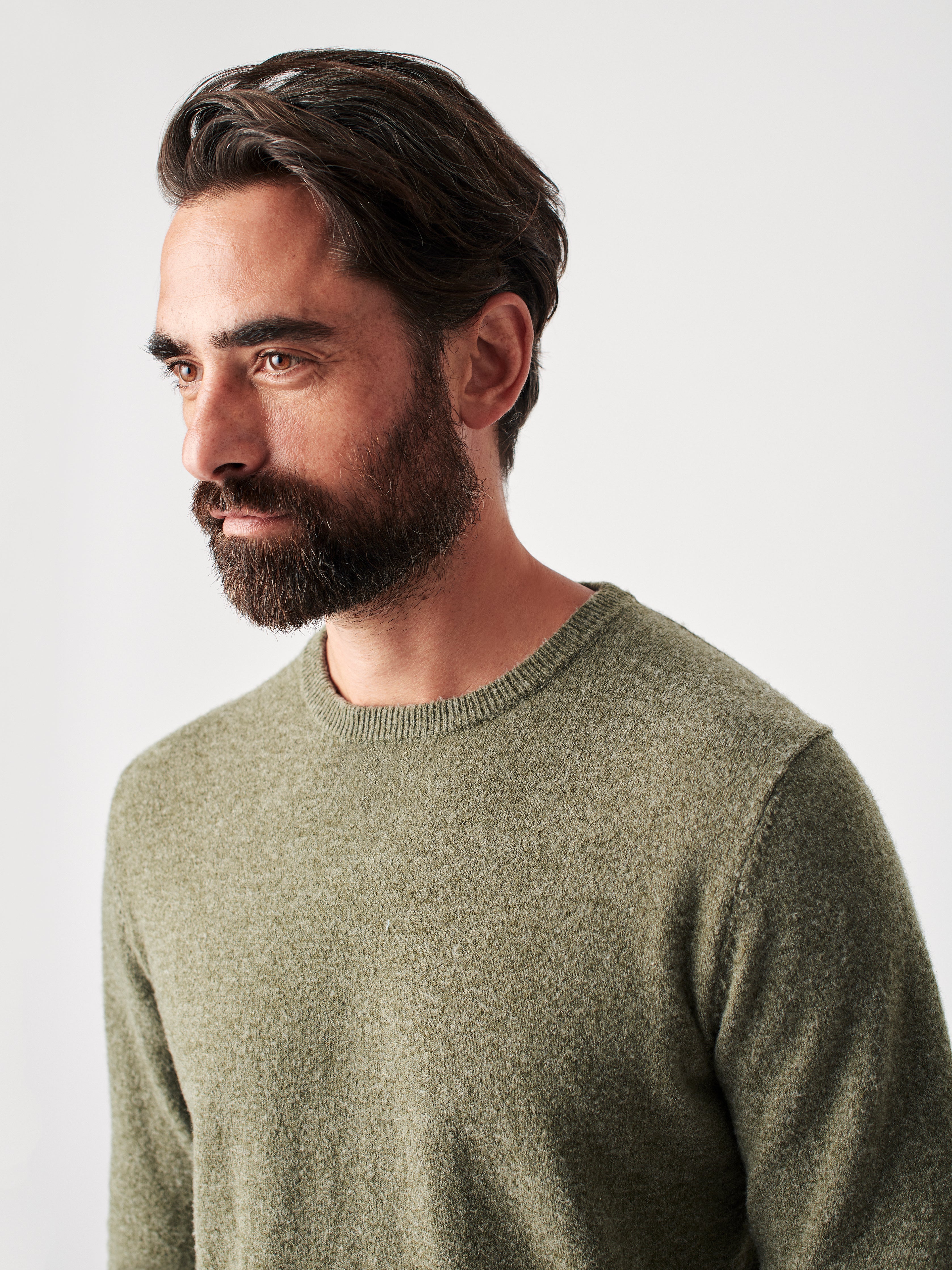 Mountain Crew Sweater - Olive Heather