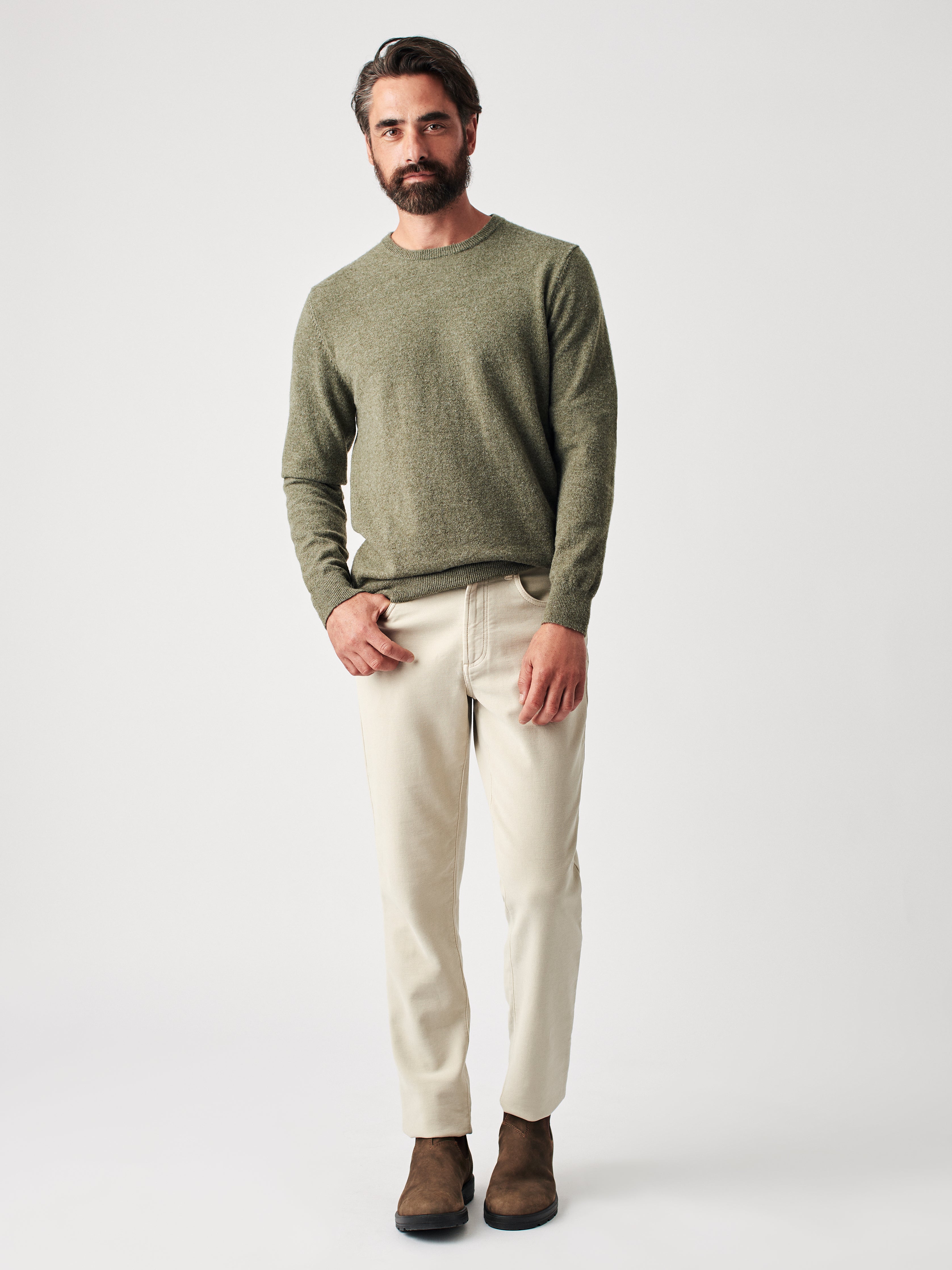 Mountain Crew Sweater - Olive Heather