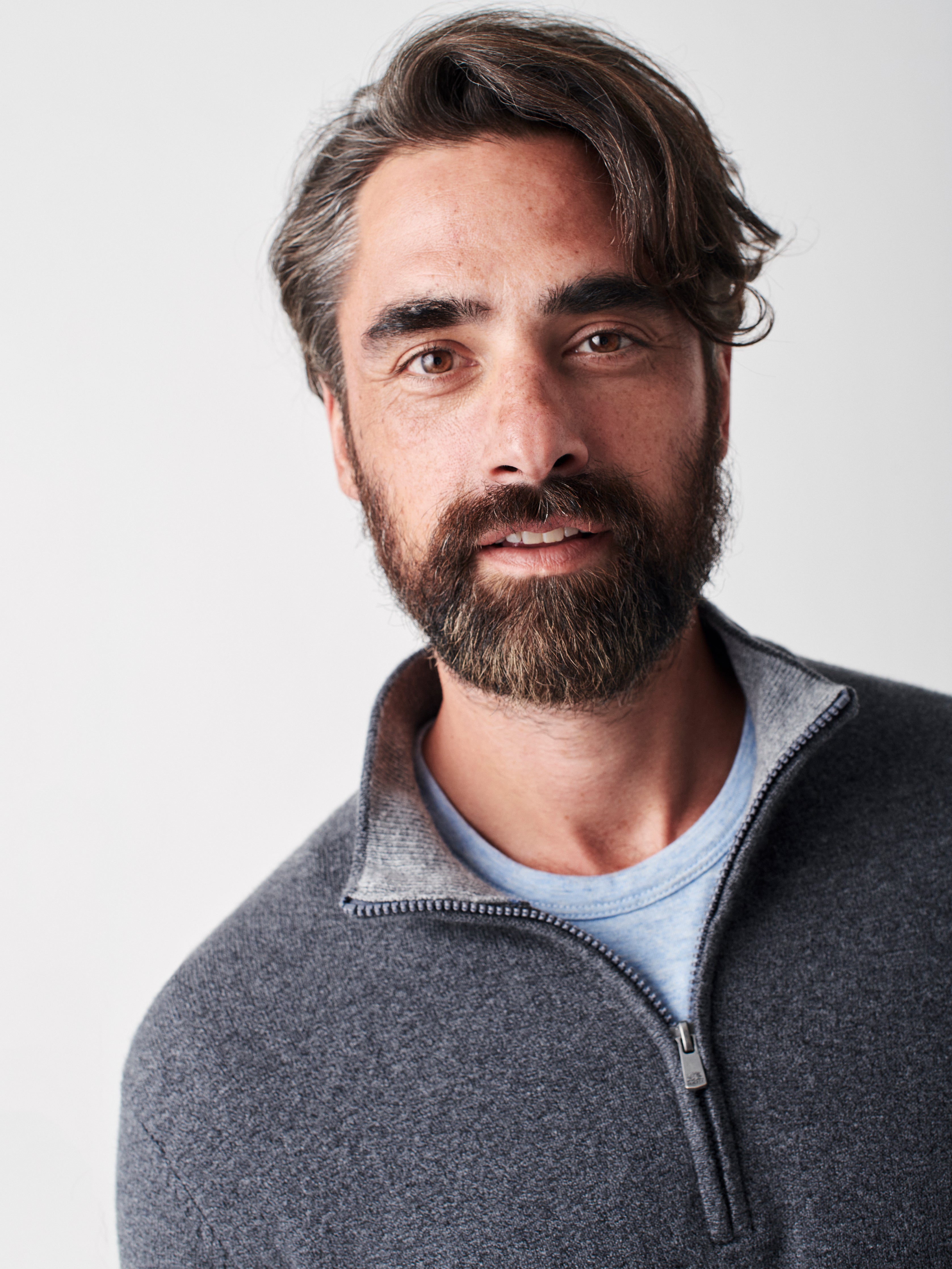 Jackson Quarter Zip Sweater - Charcoal Heather