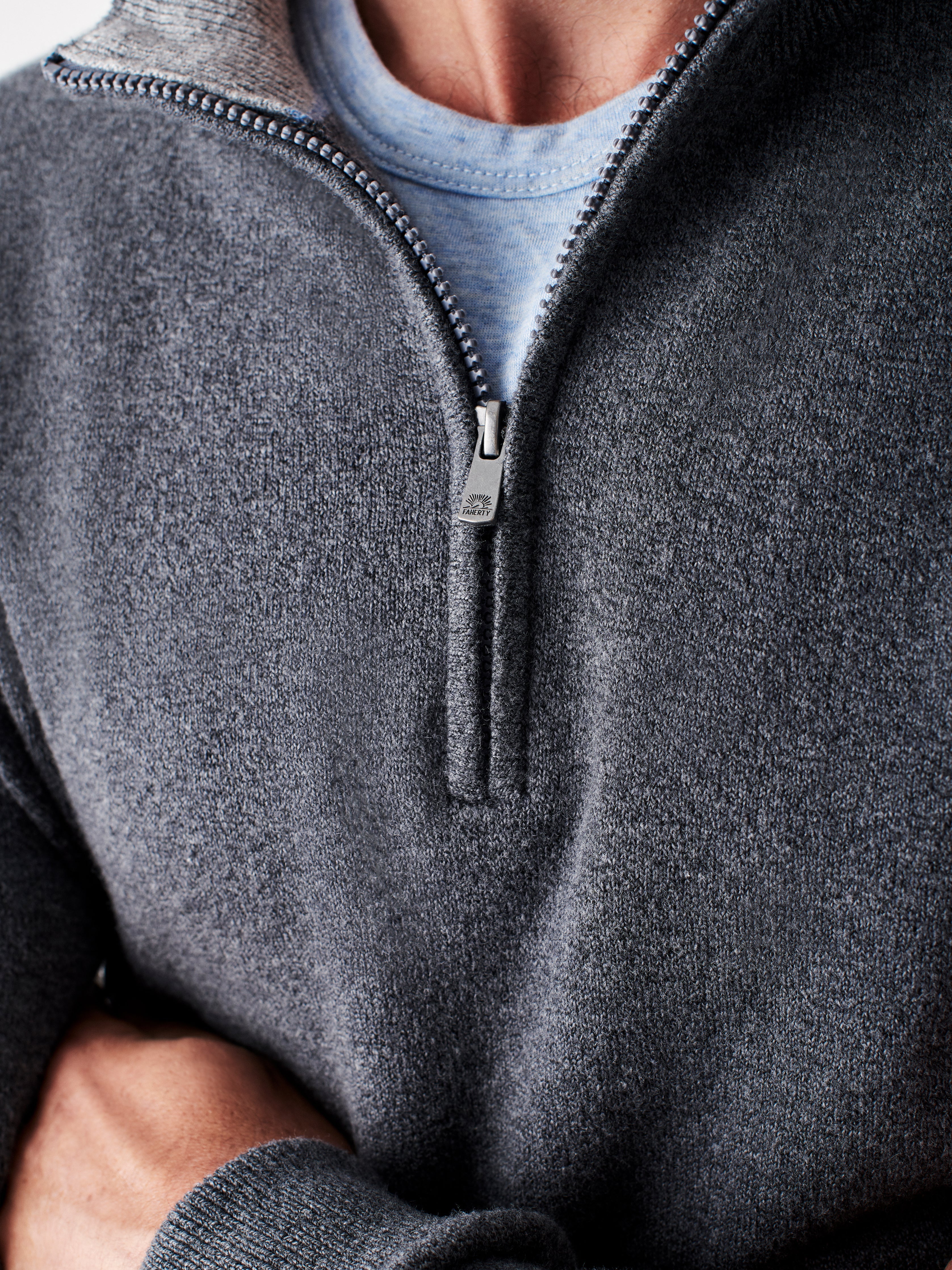 Jackson Quarter Zip Sweater - Charcoal Heather