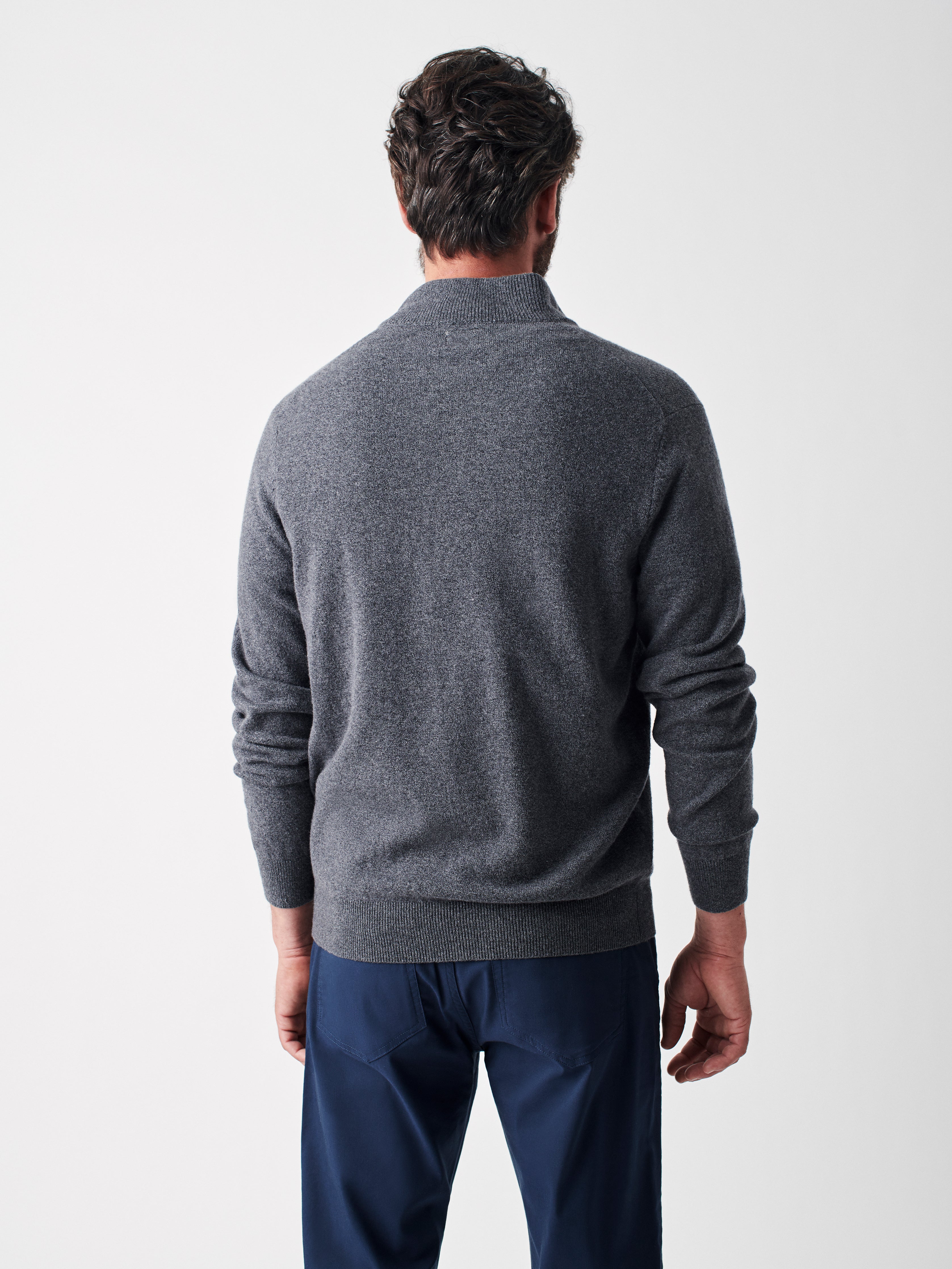 Jackson Quarter Zip Sweater - Charcoal Heather