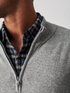 Jackson Quarter Zip Sweater - Light Grey Heather