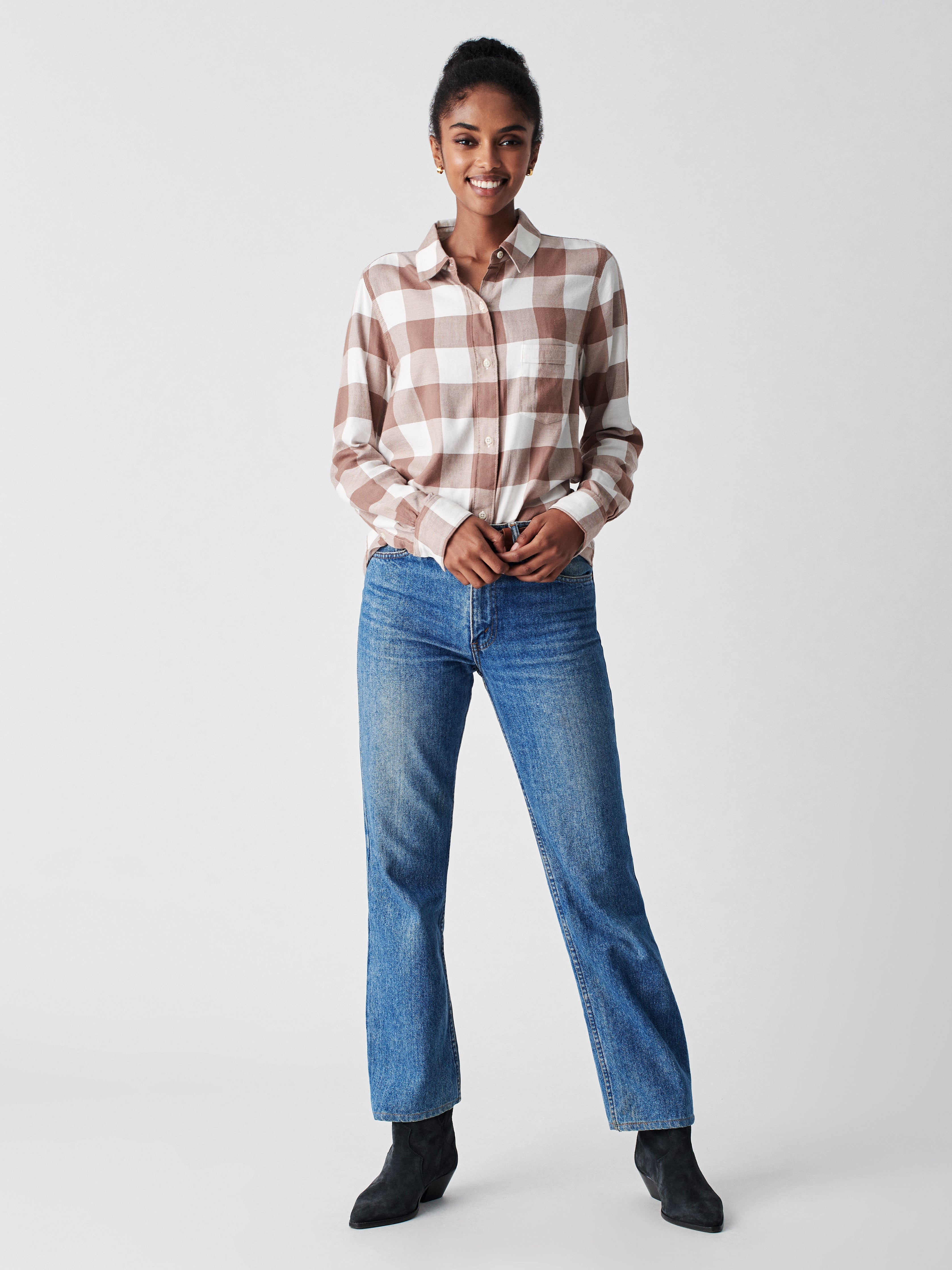 The Classic Day Shirt - Brownie Buffalo Check