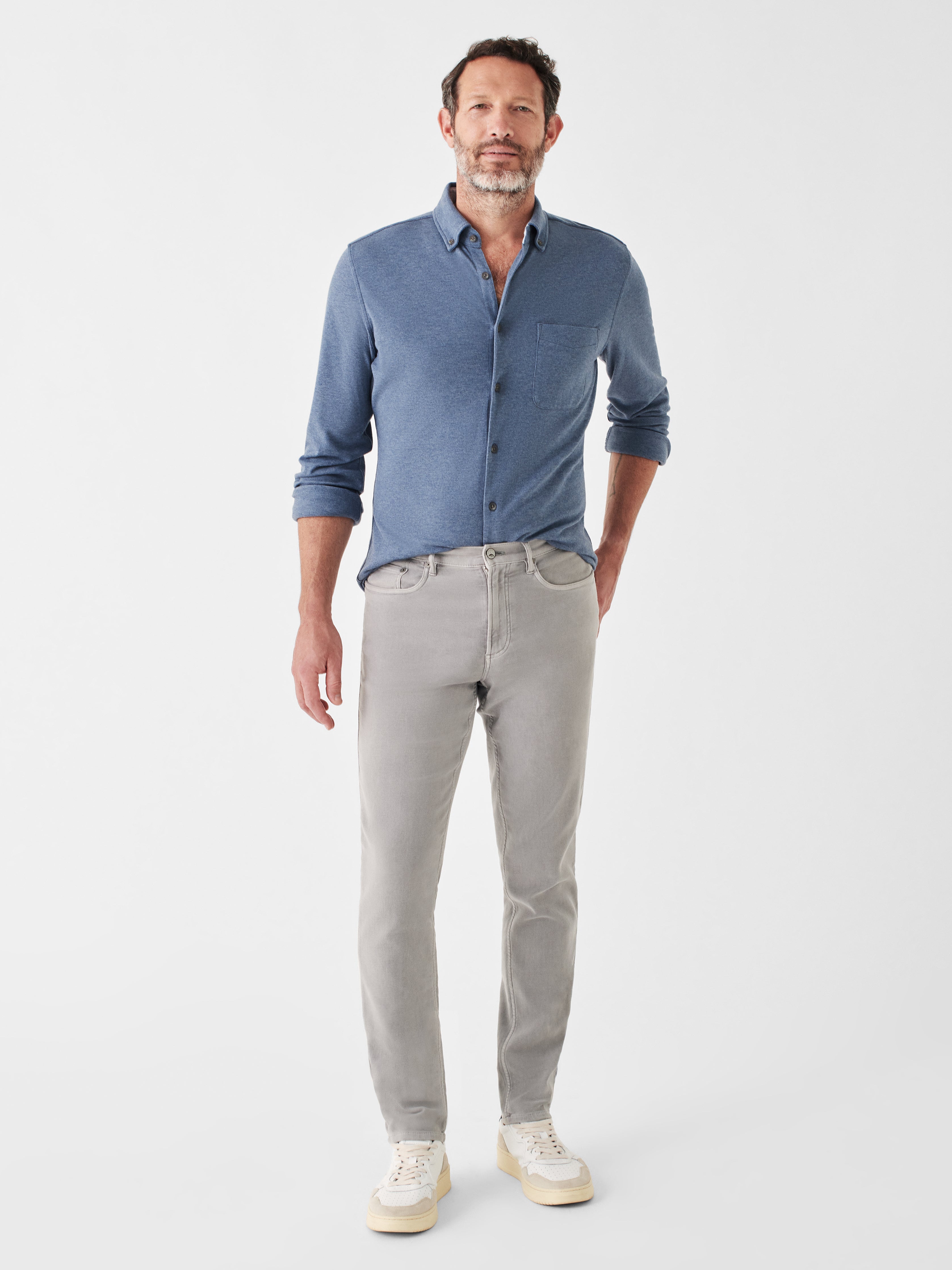 Stretch Terry 5-Pocket (32" Inseam) - Iron