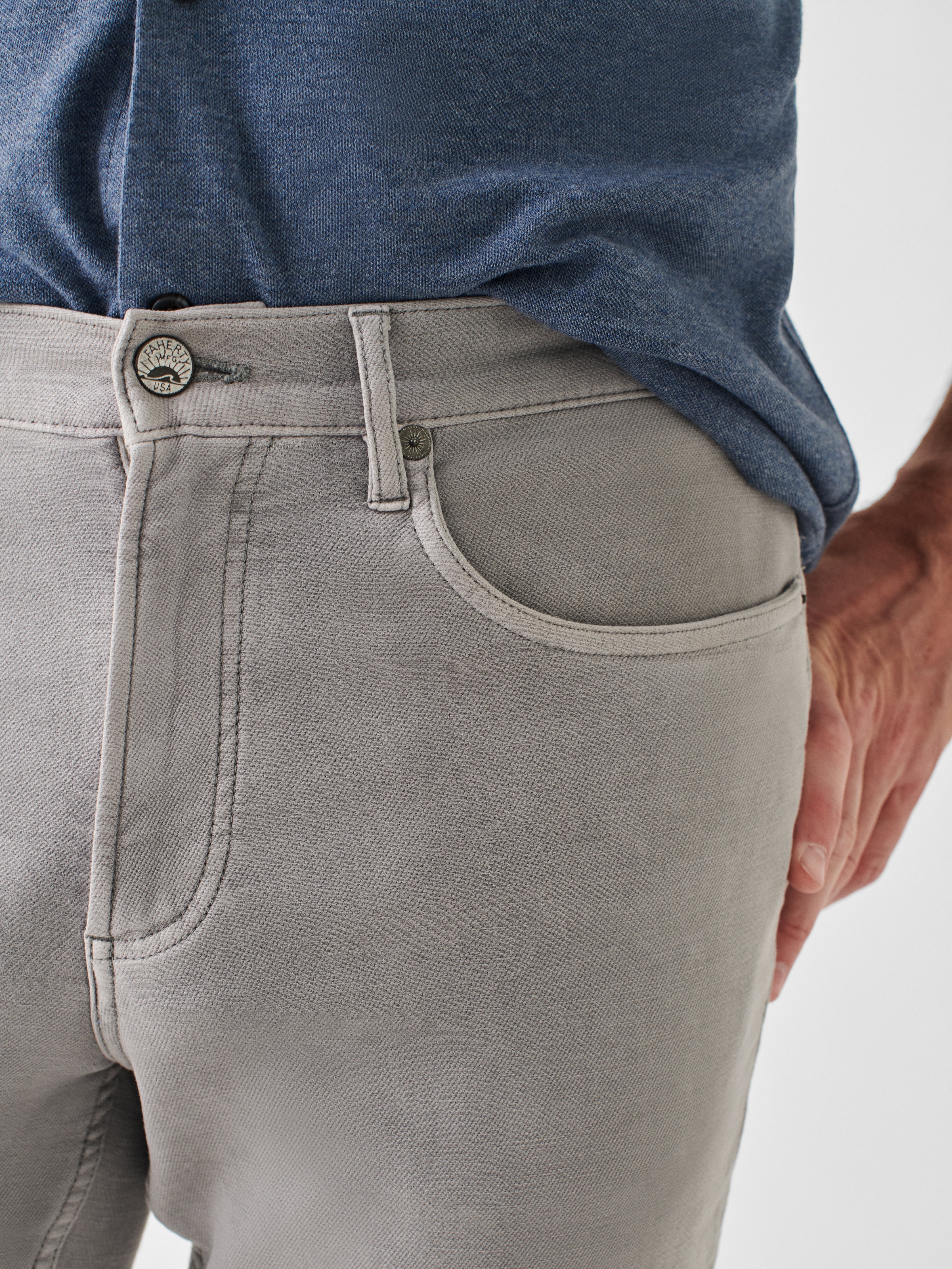 Stretch Terry 5-Pocket (32" Inseam) - Iron