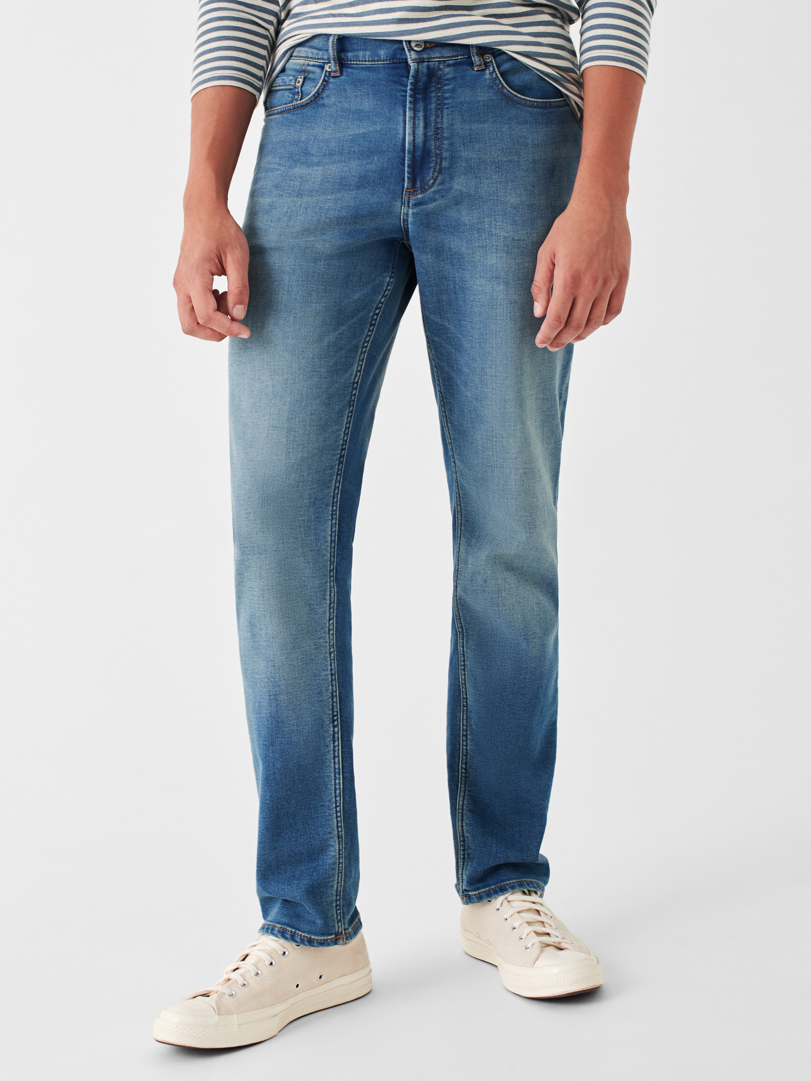 Stretch Terry Indigo 5-Pocket (32" Inseam) - Easton Wash