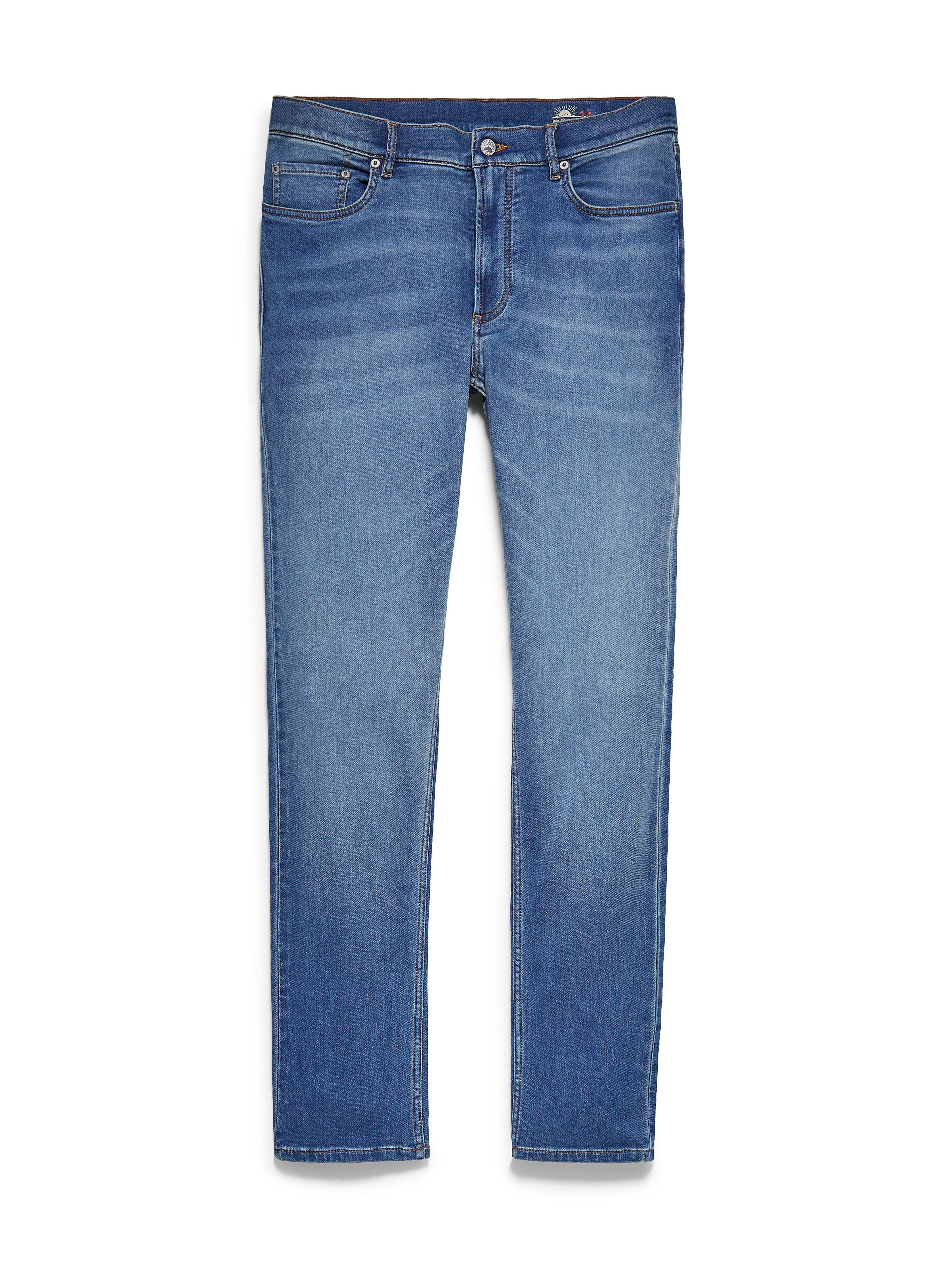 Stretch Terry Indigo 5-Pocket (30" Inseam) - Easton Wash