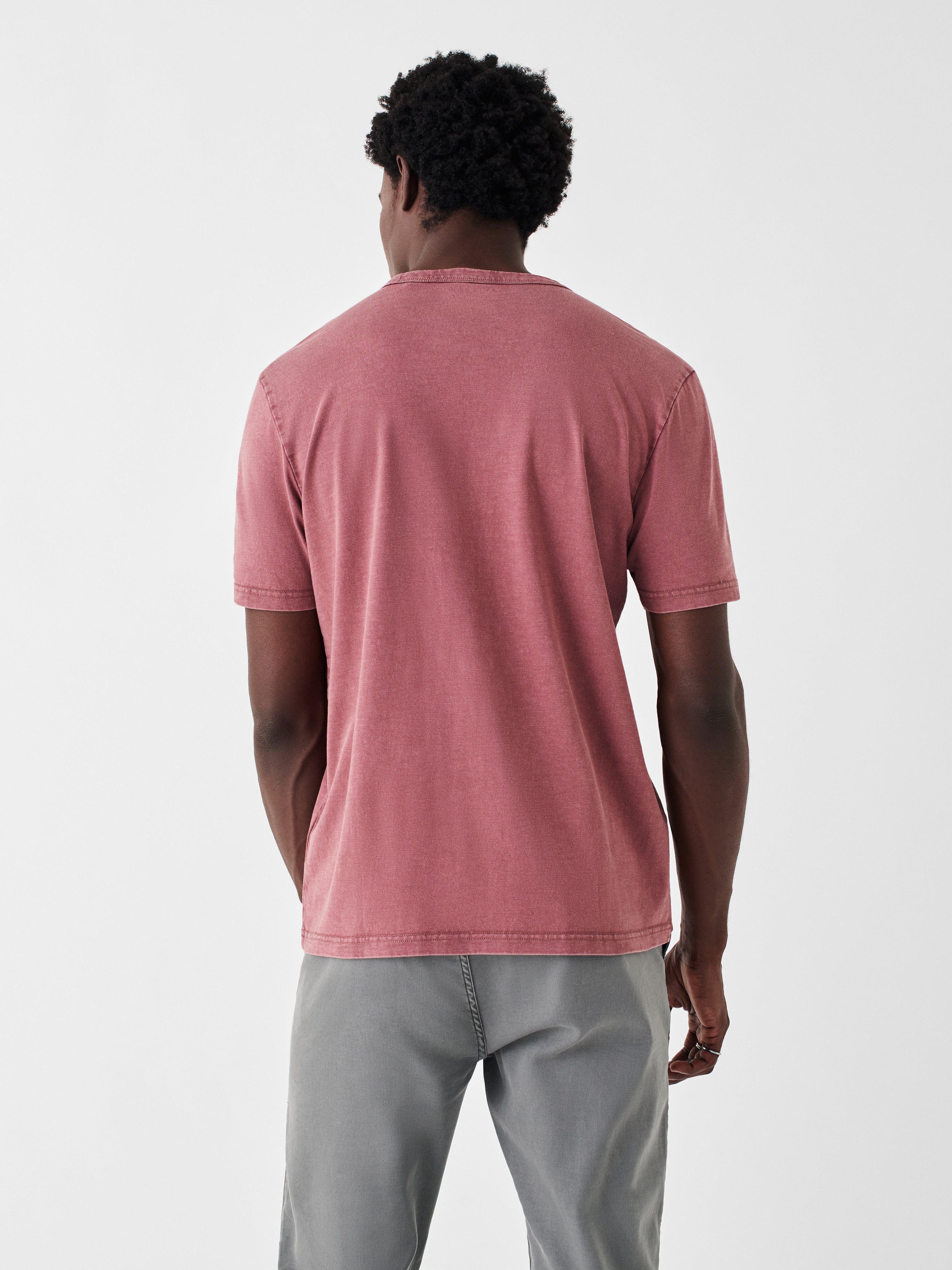 Sunwashed Pocket Tee - Plum Wine