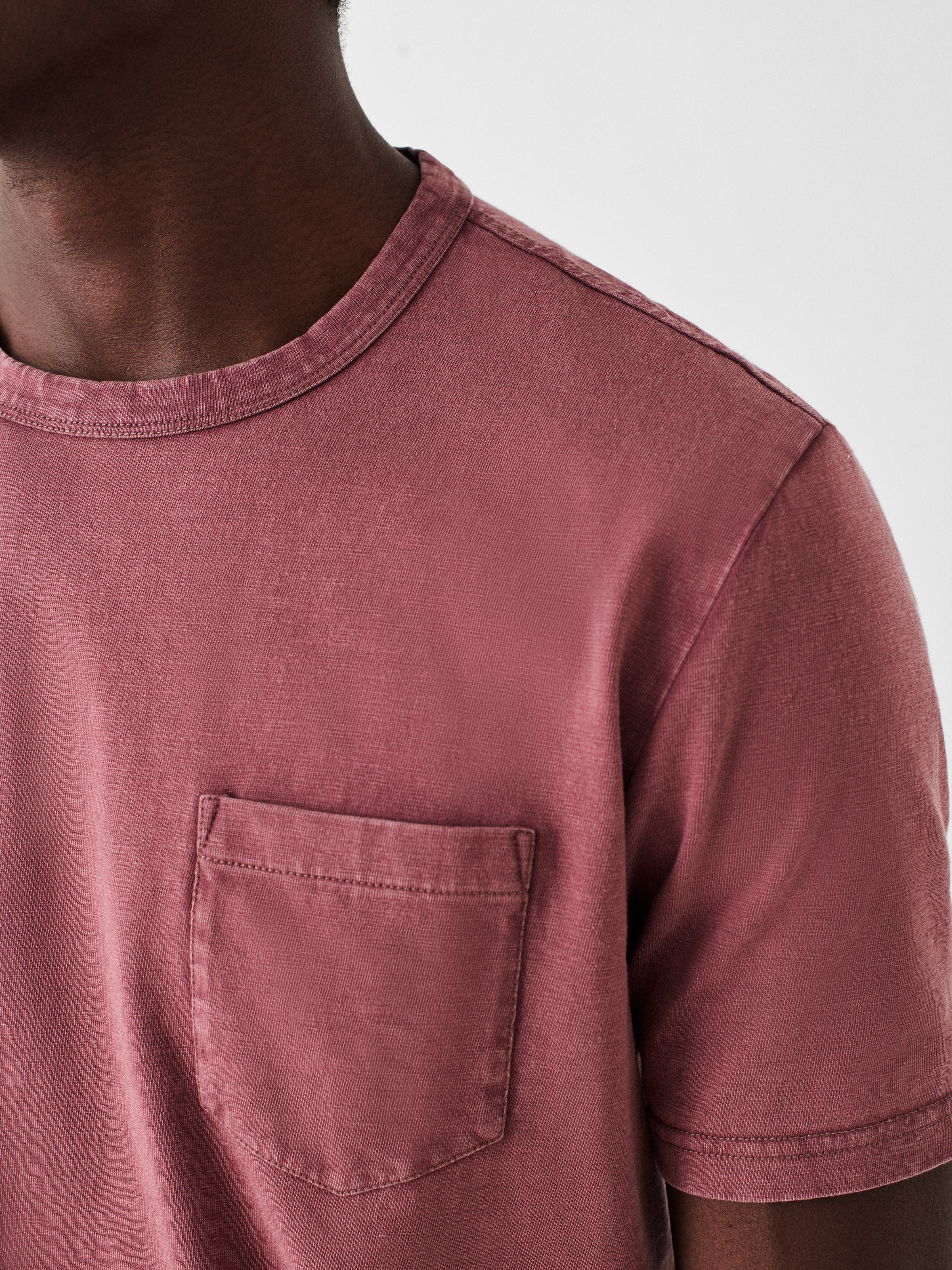 Sunwashed Pocket Tee - Plum Wine