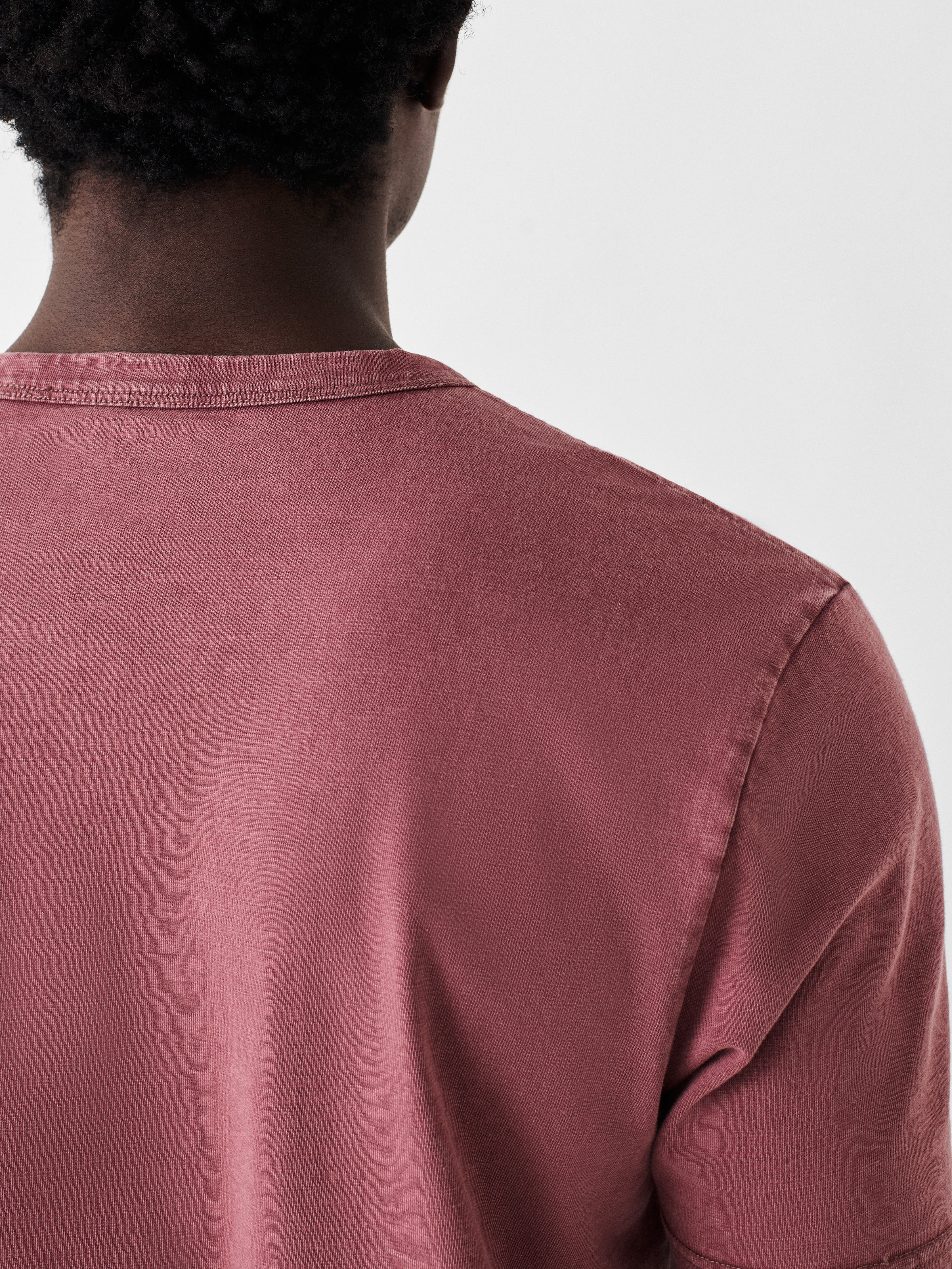 Sunwashed Pocket Tee - Plum Wine