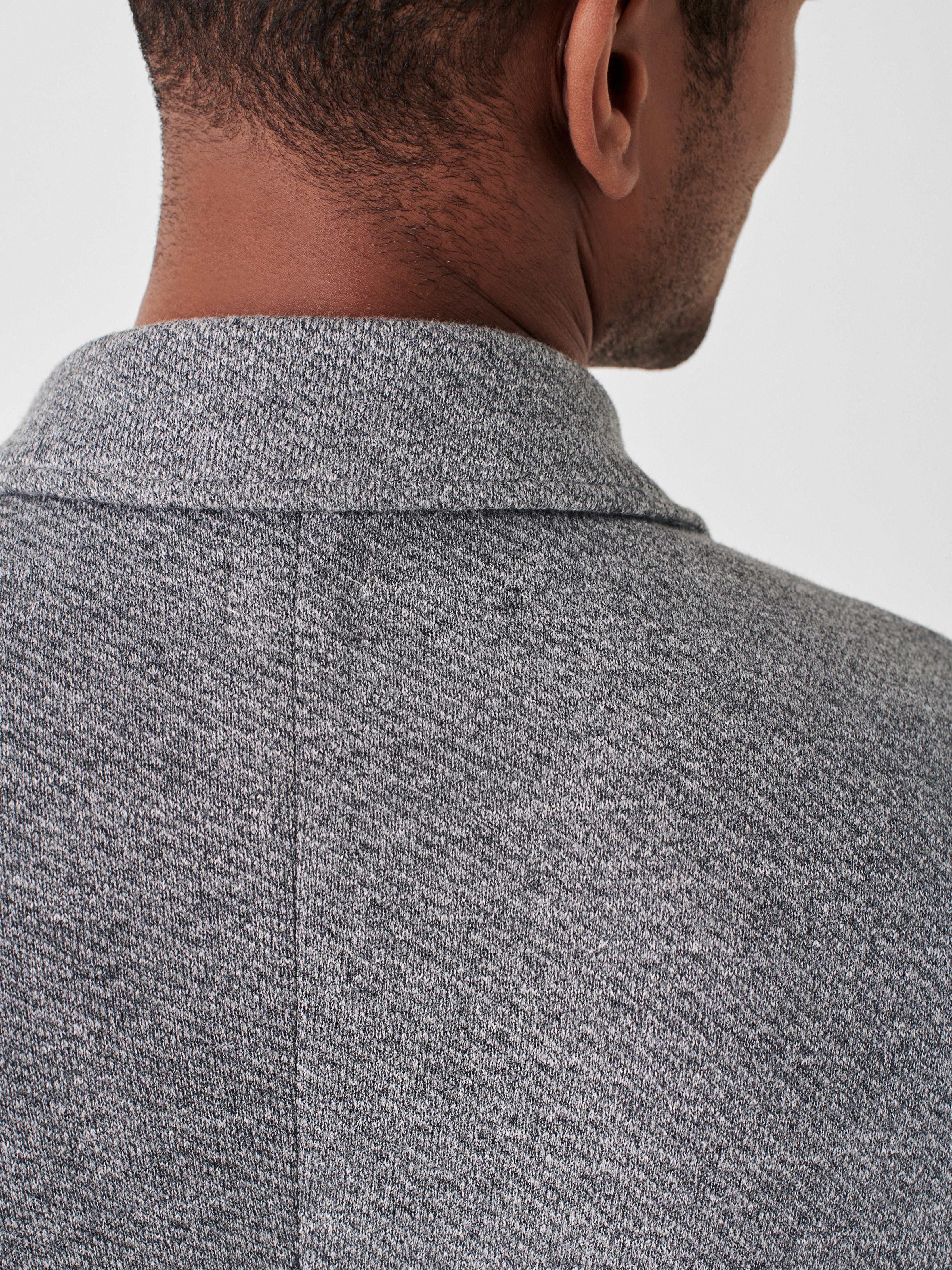 Inlet Knit Blazer - Medium Grey Melange