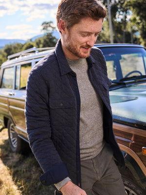 Epic Quilted Fleece CPO - Navy Melange