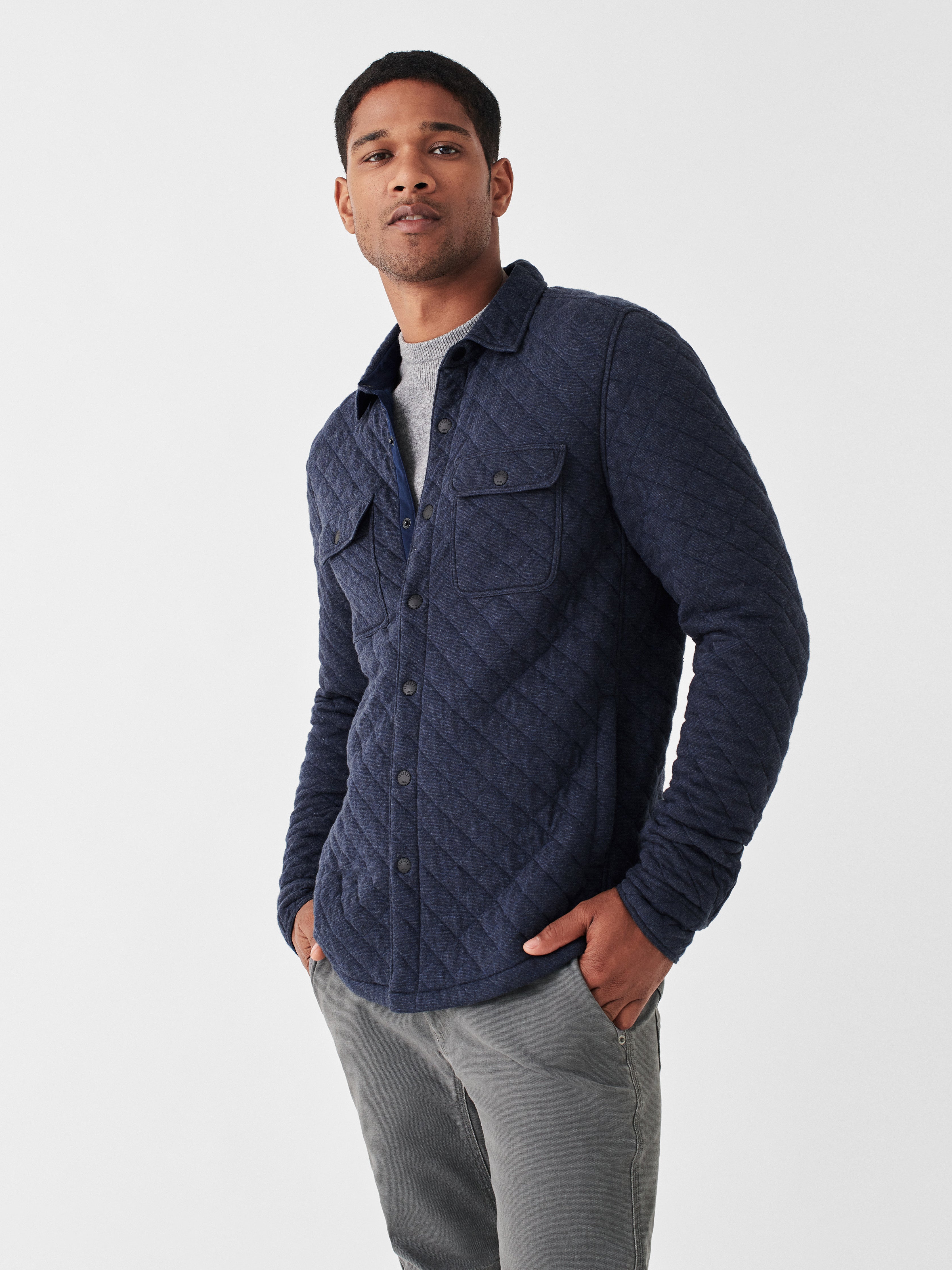 Epic Quilted Fleece CPO - Navy Melange