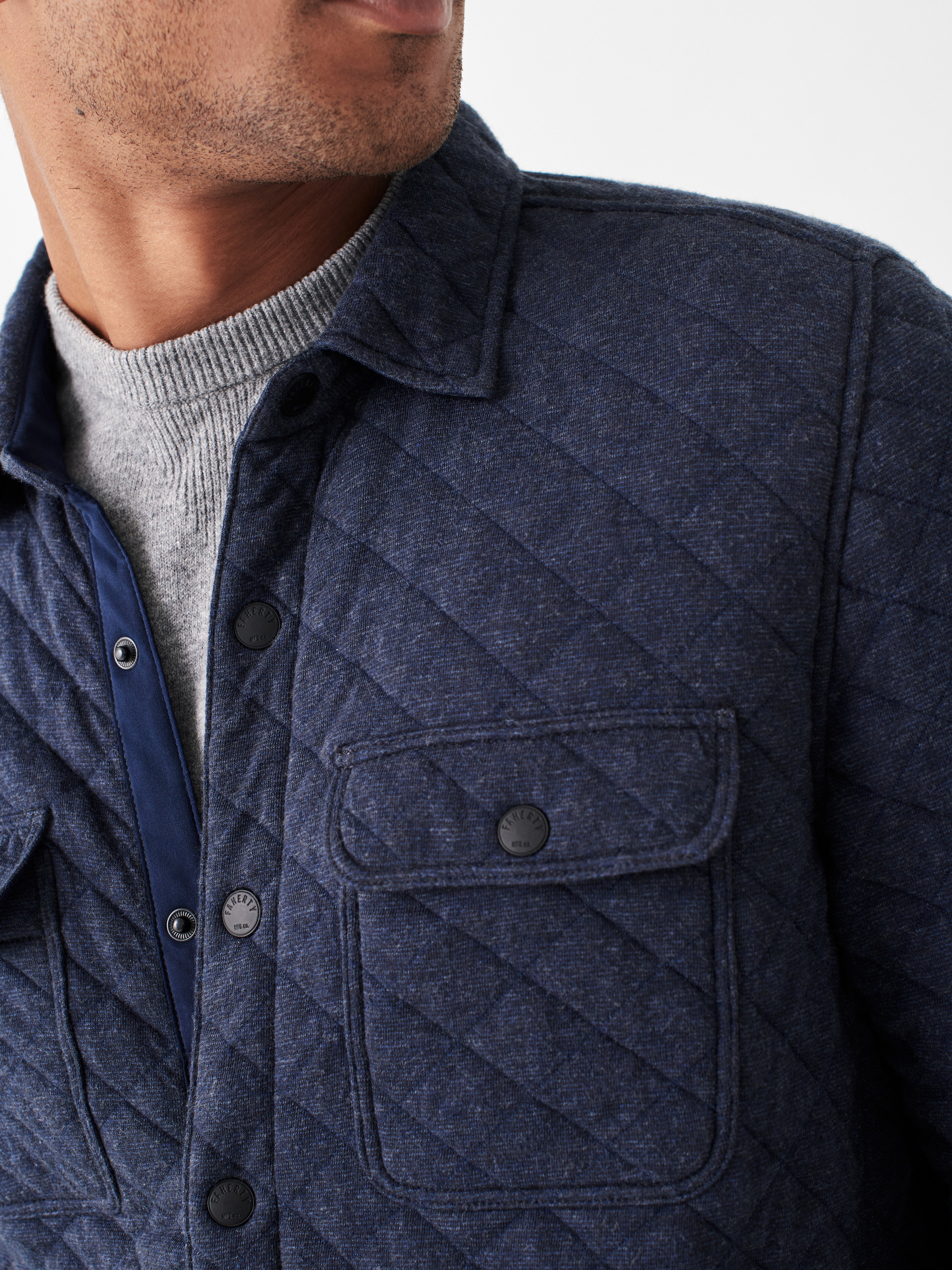 Epic Quilted Fleece CPO - Navy Melange