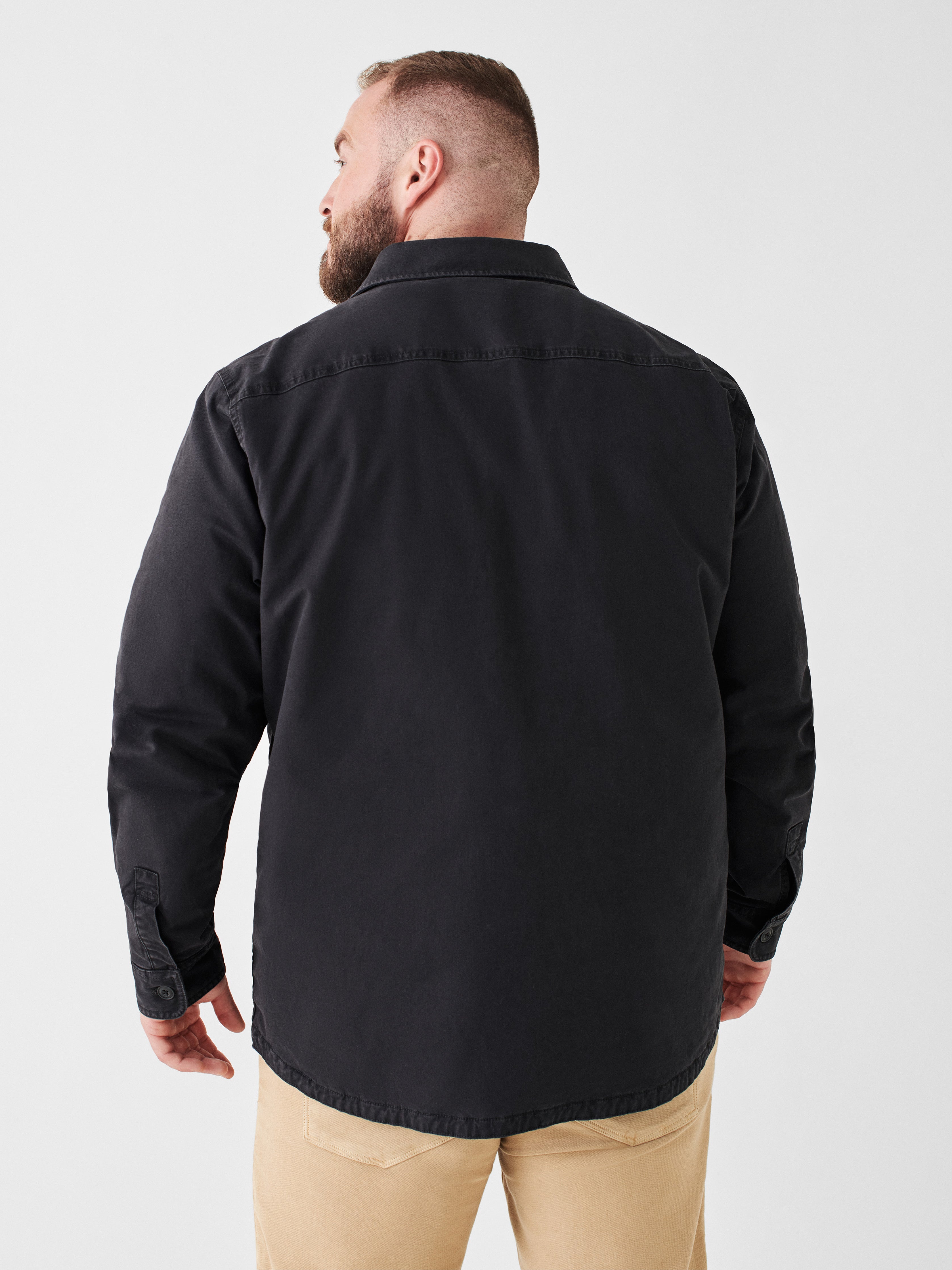 Stretch Blanket Lined CPO - Washed Black