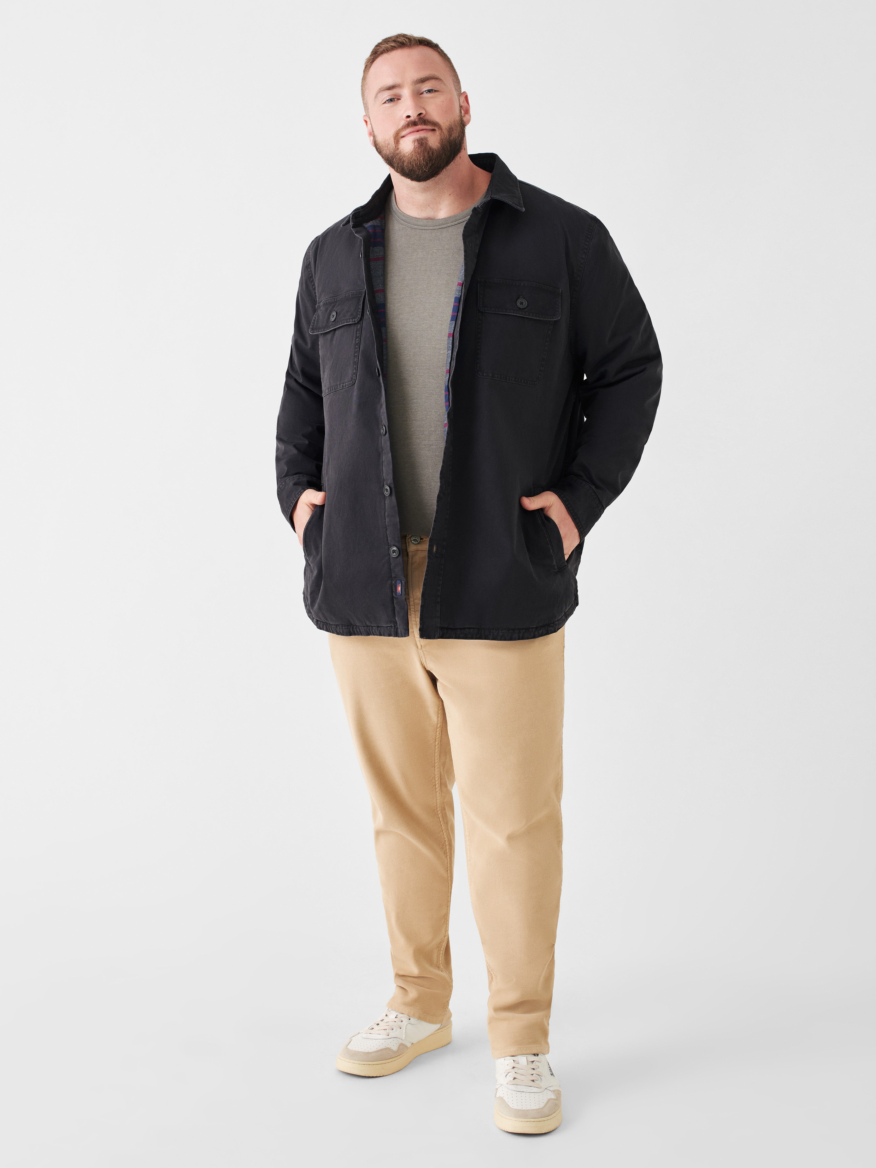 Stretch Blanket Lined CPO - Washed Black