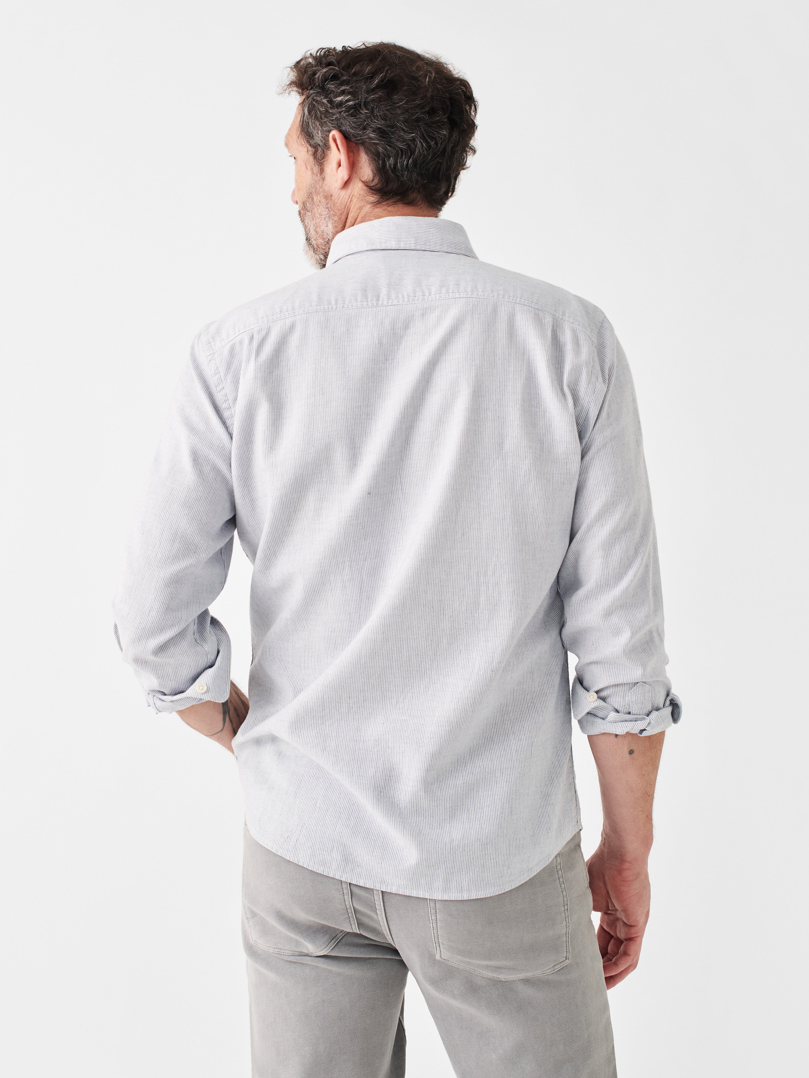 Stretch Oxford Shirt - Classic Stripe