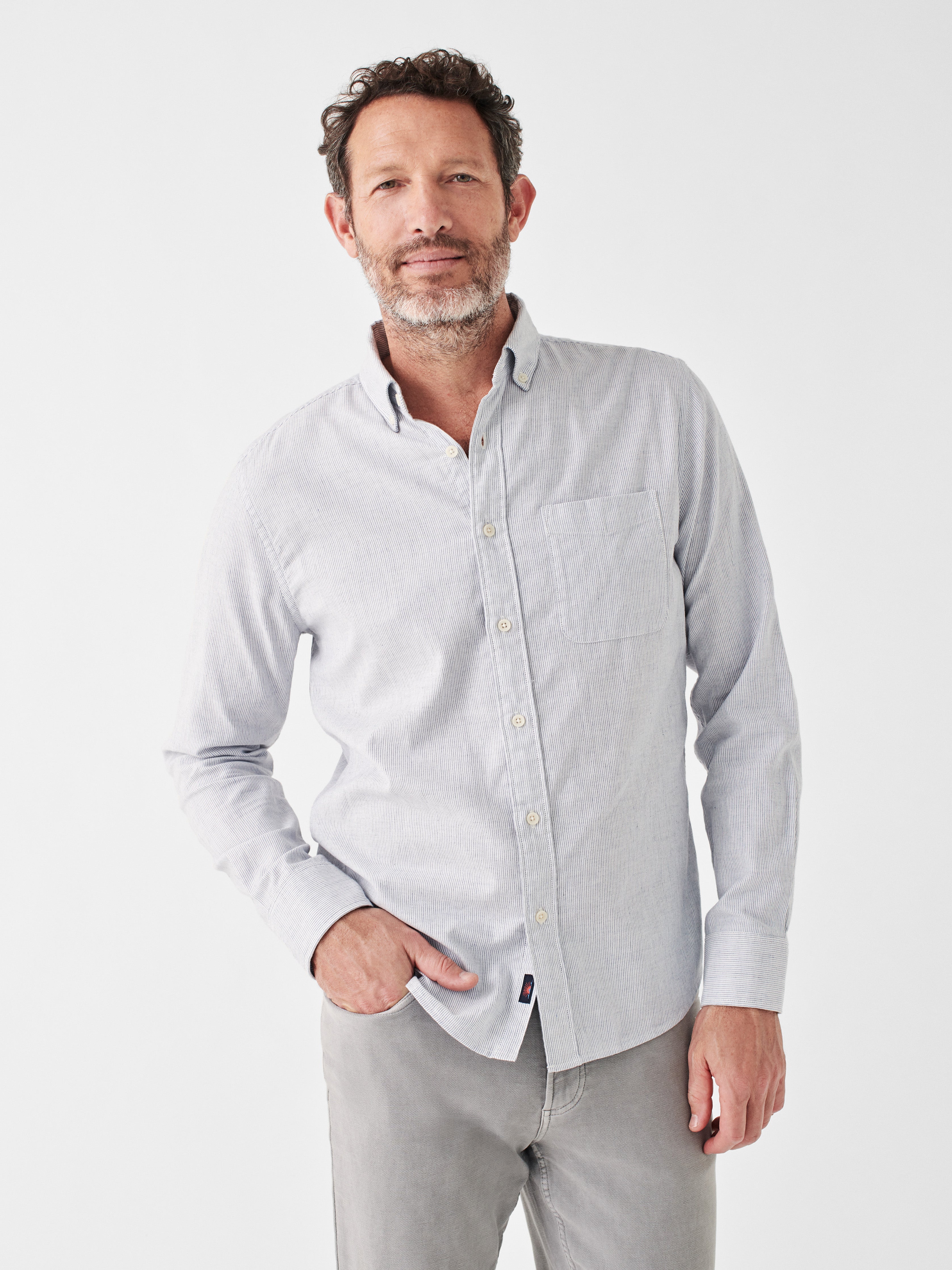 Stretch Oxford Shirt - Classic Stripe