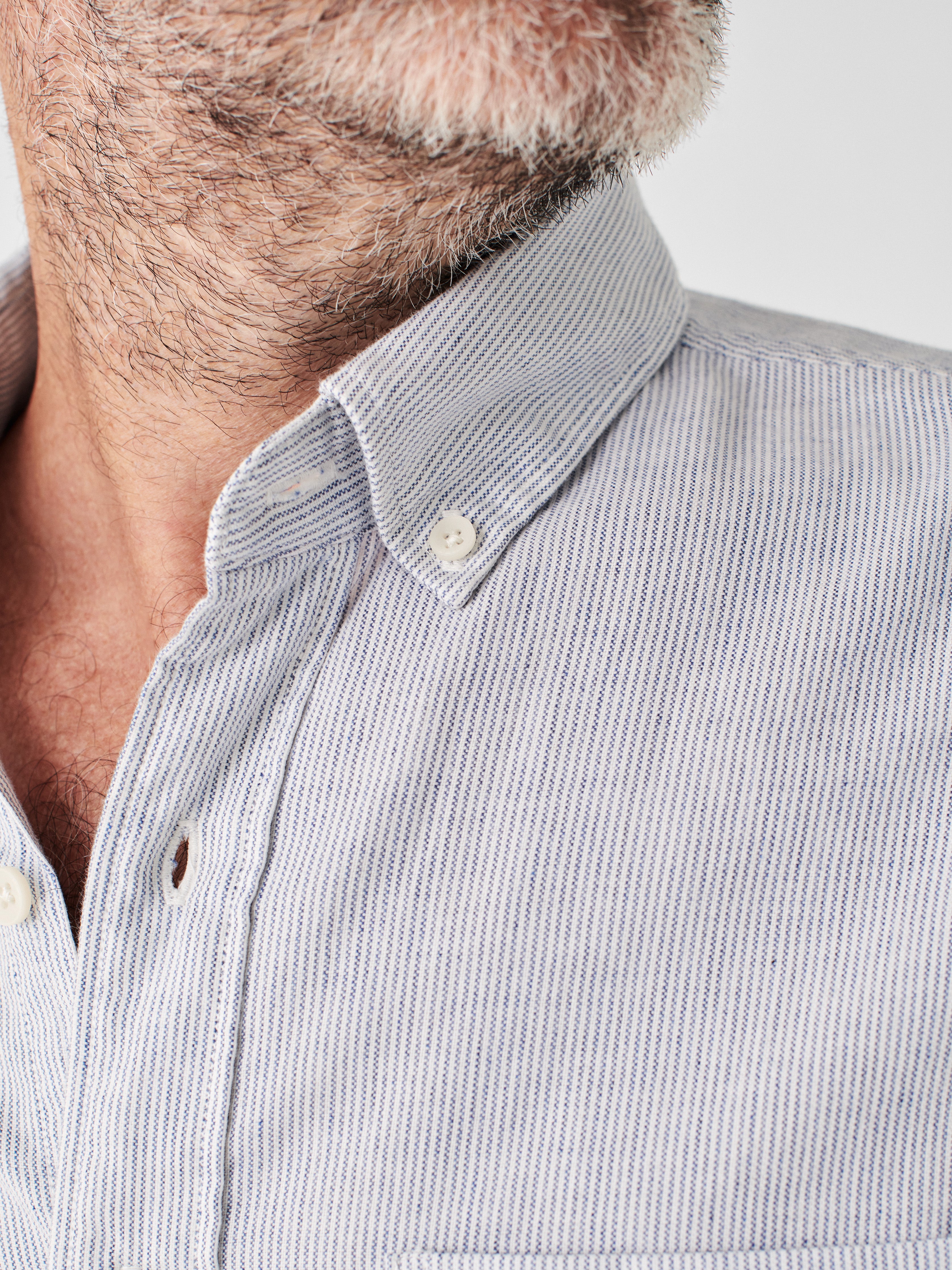 Stretch Oxford Shirt - Classic Stripe