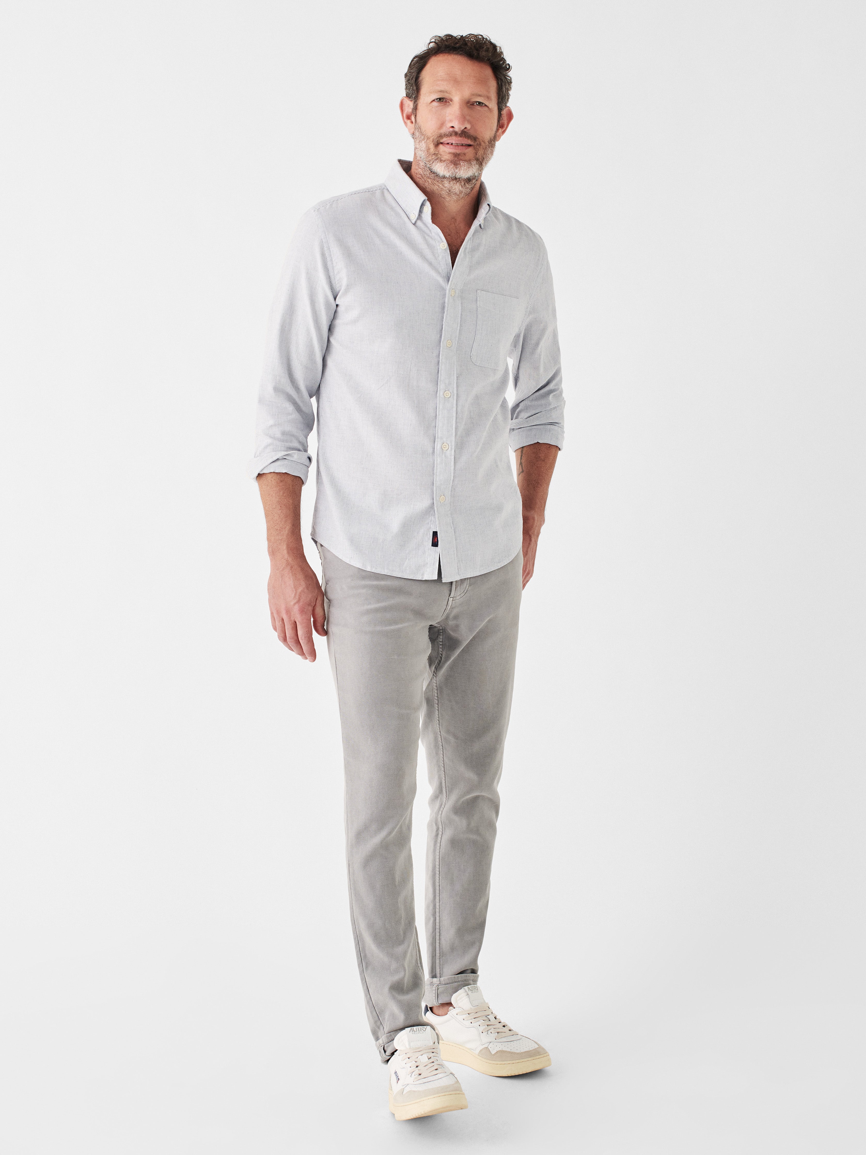 Stretch Oxford Shirt - Classic Stripe