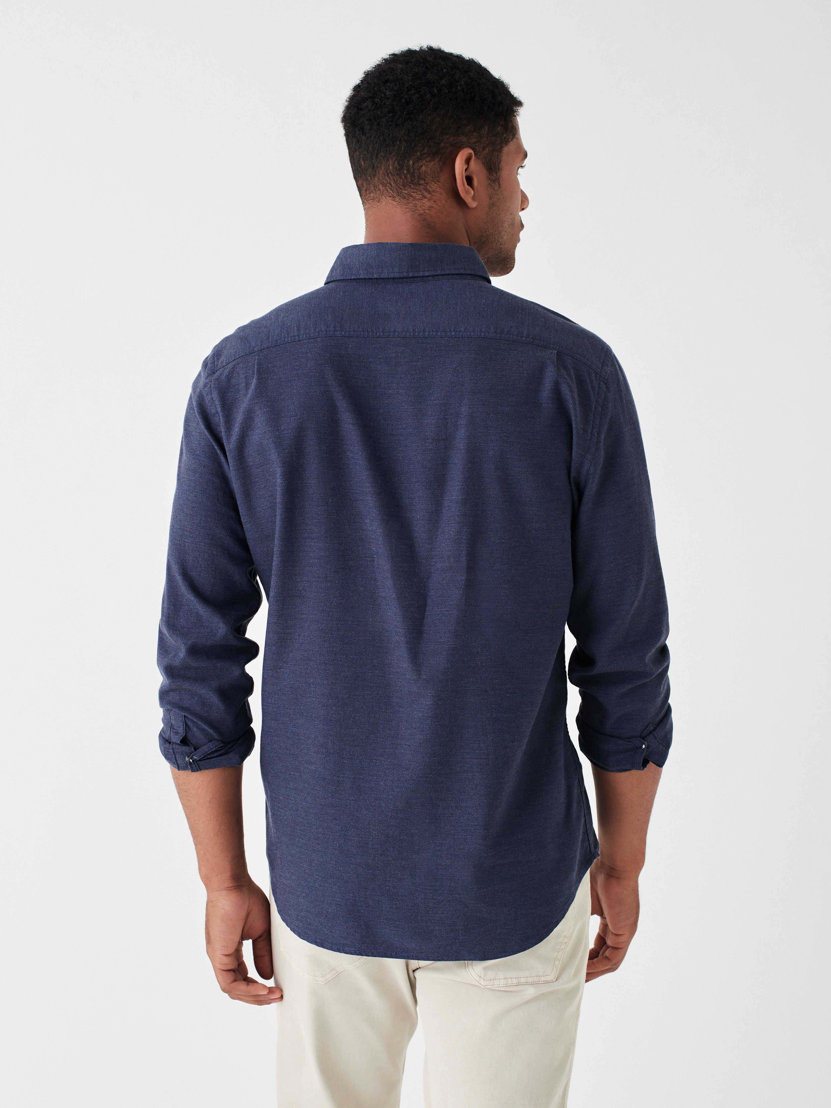 Stretch Oxford Shirt - Navy