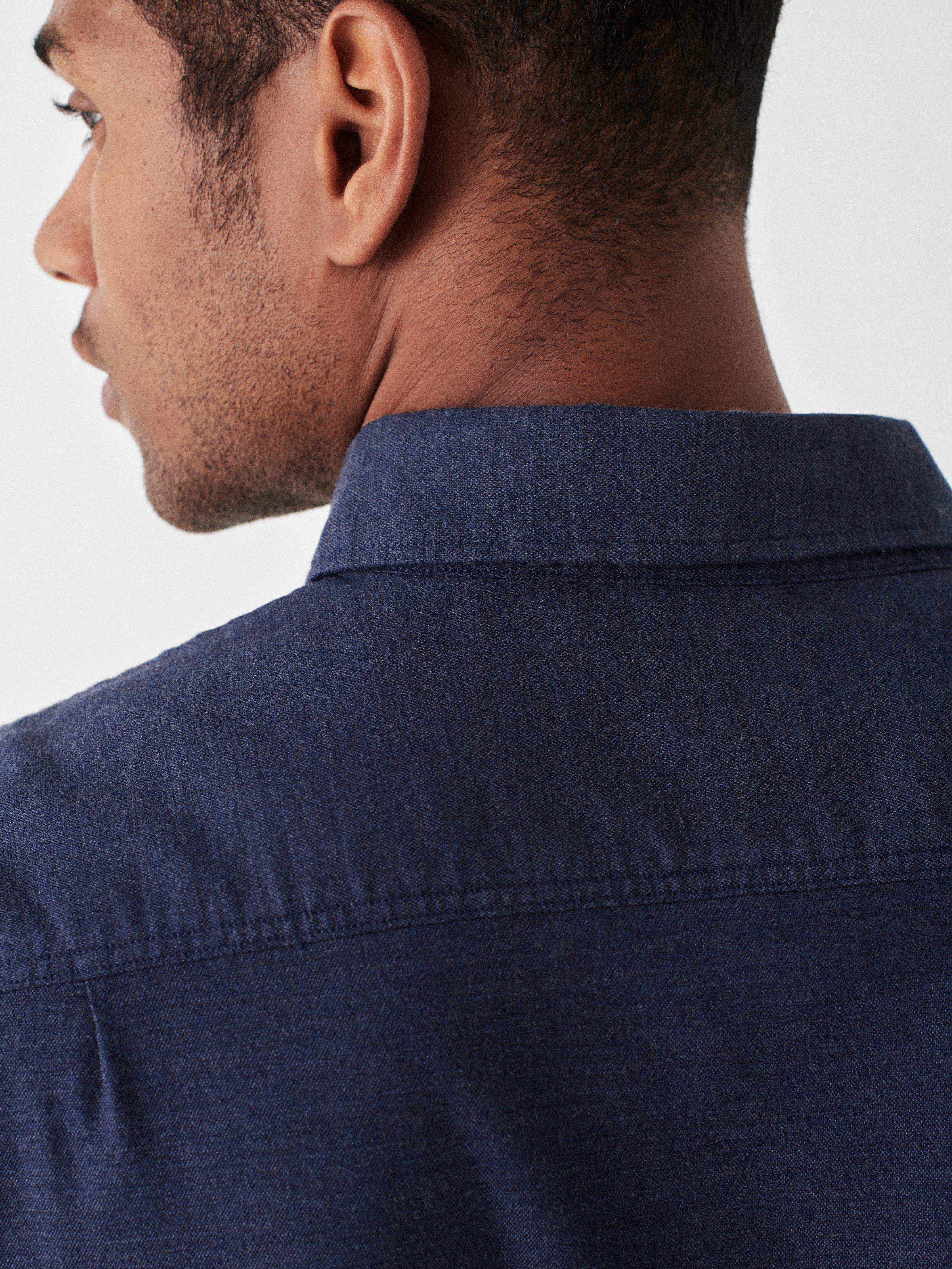 Stretch Oxford Shirt - Navy