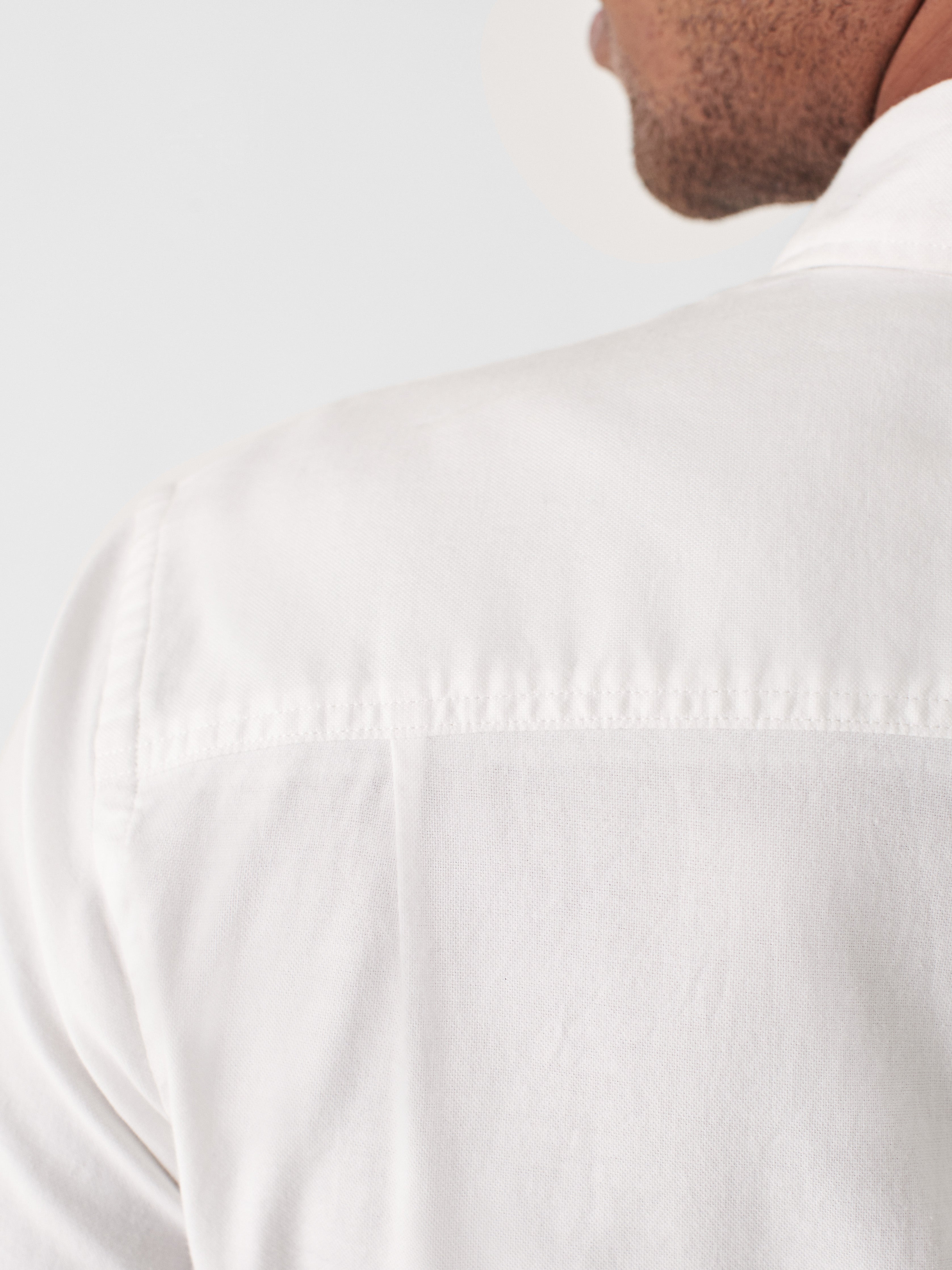 Stretch Oxford Shirt - White