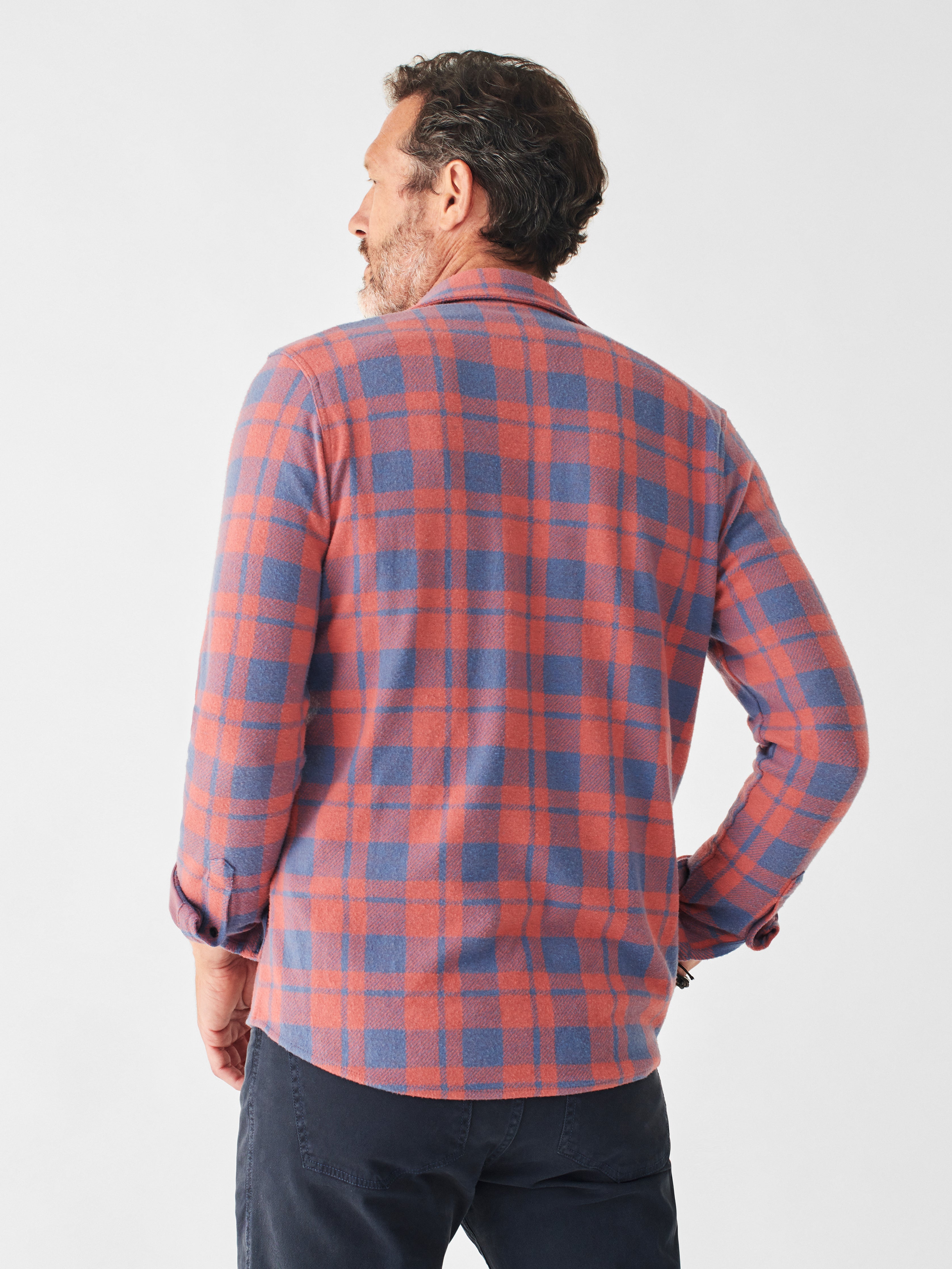 Legend™ Sweater Shirt - Rose Blue Check